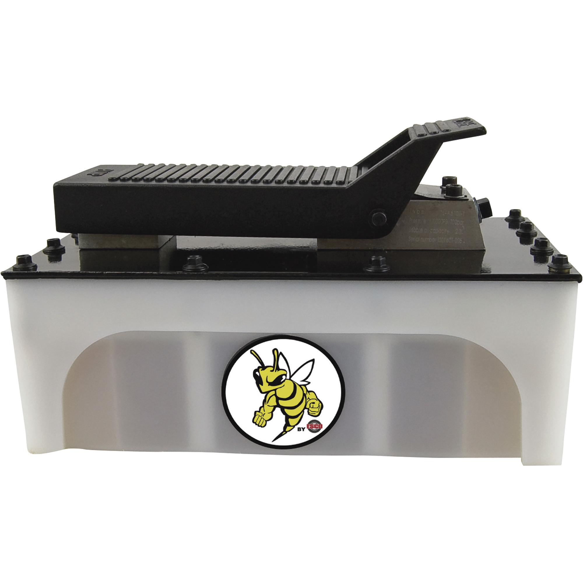 Esco Yellow Jackit Air Hydraulic Pump, 5-Quart Plastic Reservoir, Model# 10875
