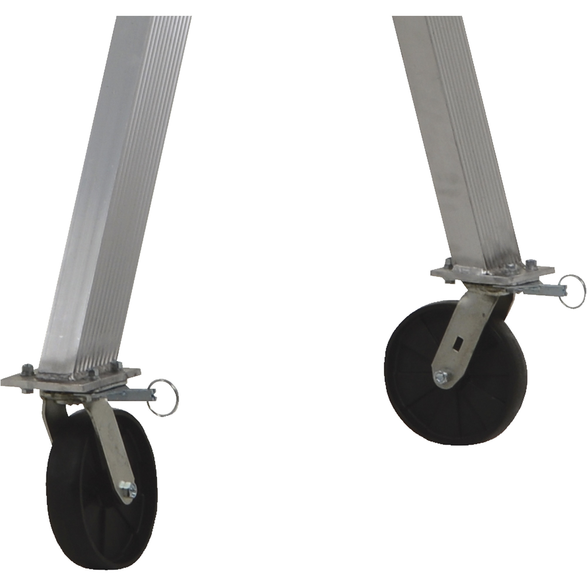 Vestil AHA 2 15 12 VG Aluminum Adjustable Height Gantry Crane With V Groove Cast Iron Casters 15 Ft X 12 Ft 2000 Lb Capacity Silver