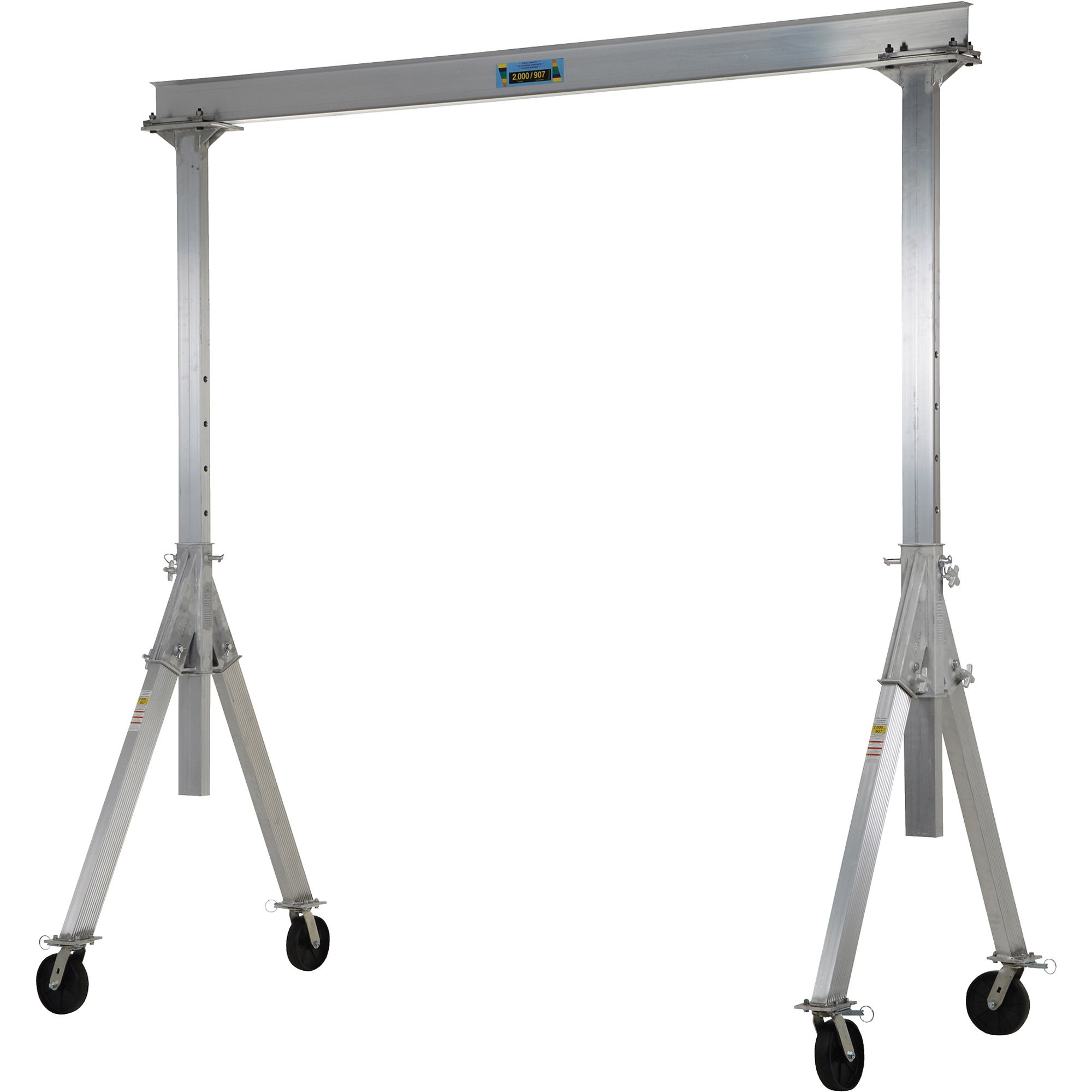 Vestil Adjustable Height Aluminum Gantry Crane — 4,000-Lb. Capacity
