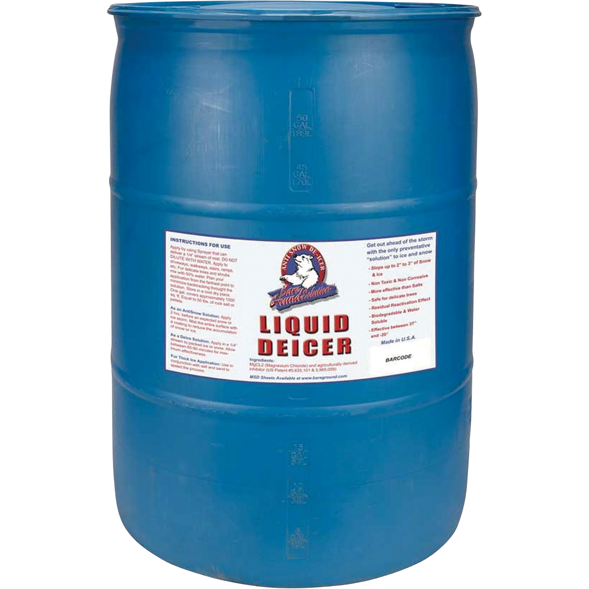 Bare Ground Mag Plus Corrosion Inhibitor Liquid Deicer, 30-Gallons, Model# BG-30D