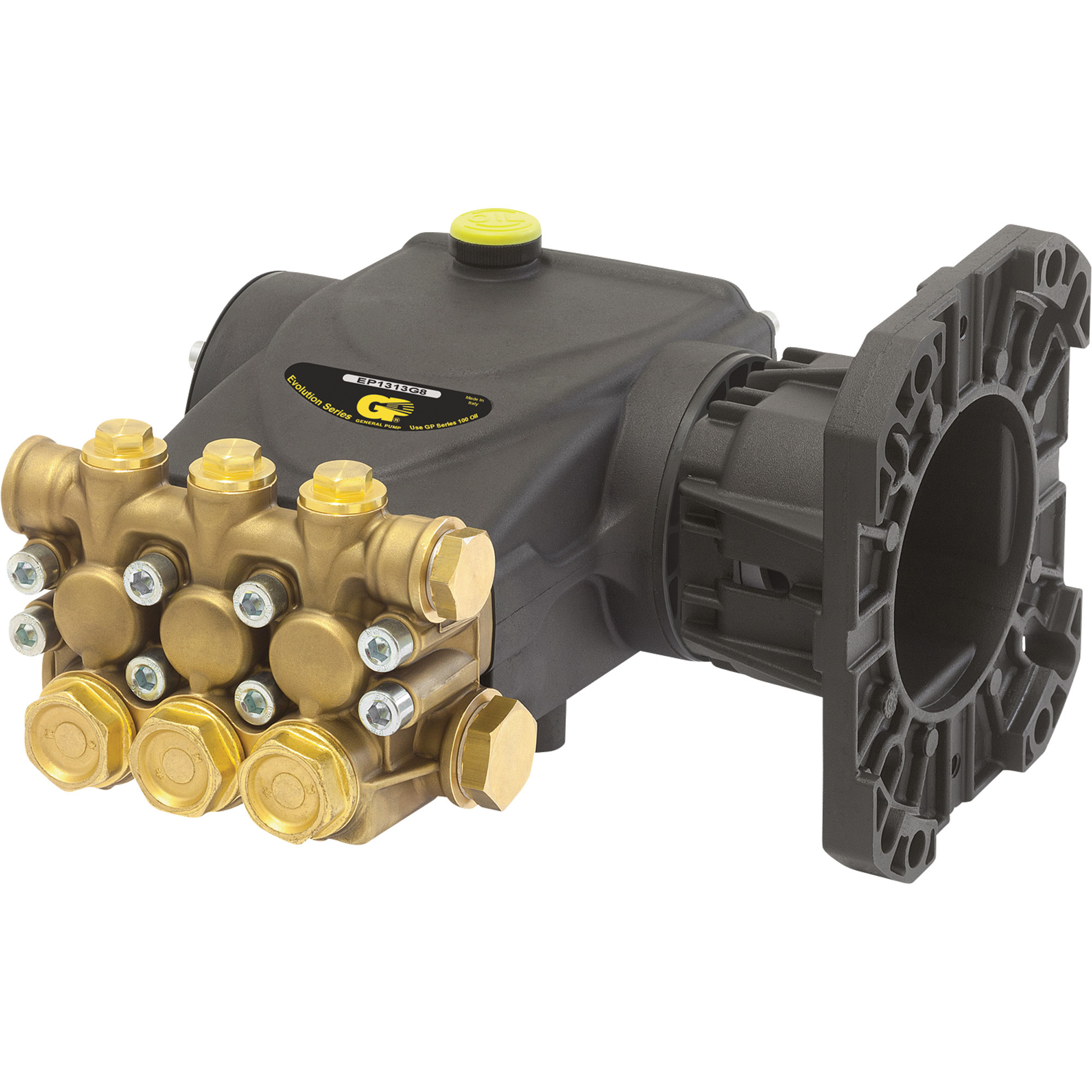 General Pump Triplex Pressure Washer Pump, 4000 PSI, 4.0 GPM, Gas Flange, Direct Drive, Model# EP1313G8