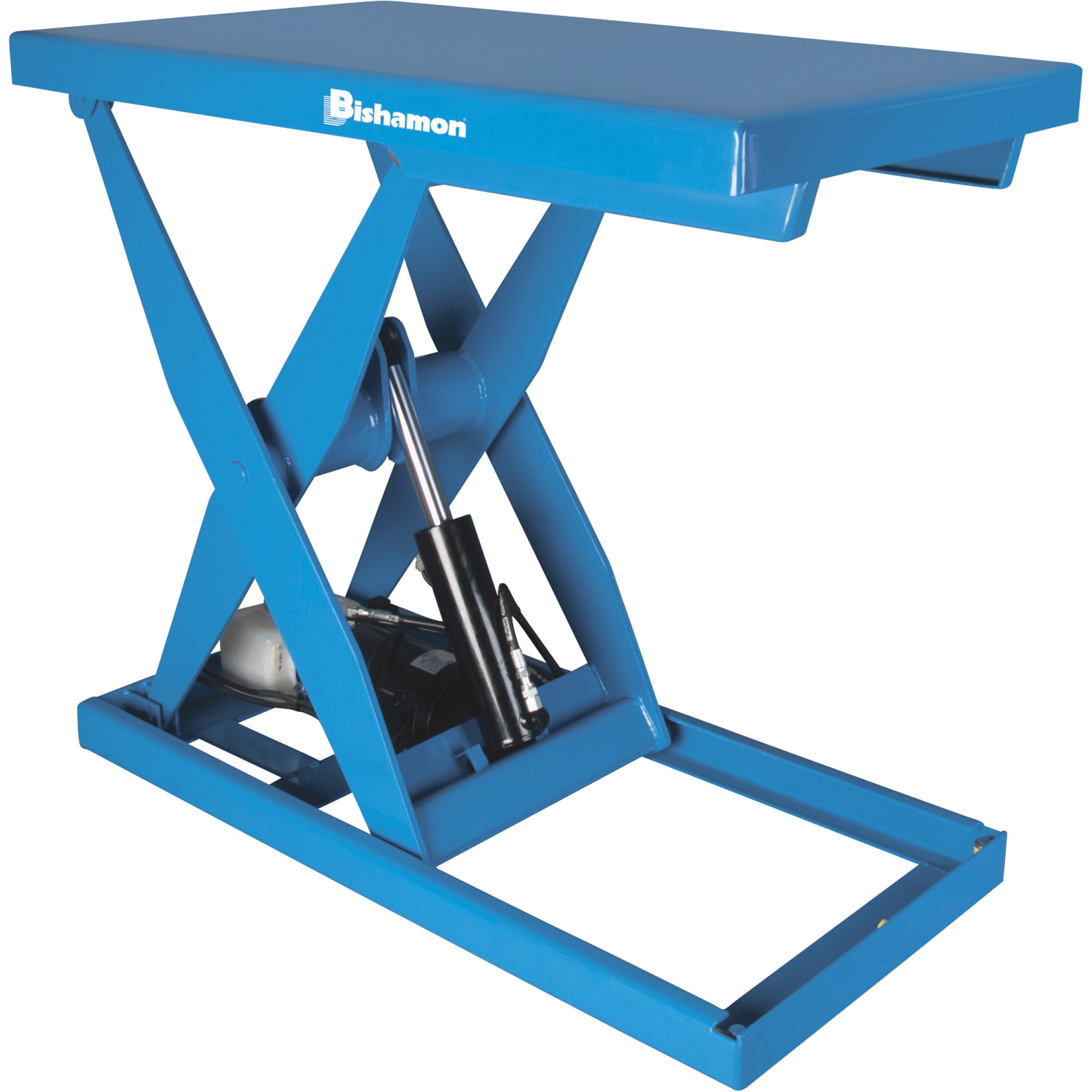 Bishamon Optimus Series Electric Hydraulic Lift Table, 3,000-Lb. Capacity, 28in. x 48in. Platform, 1 HP, Model# L3K-2848