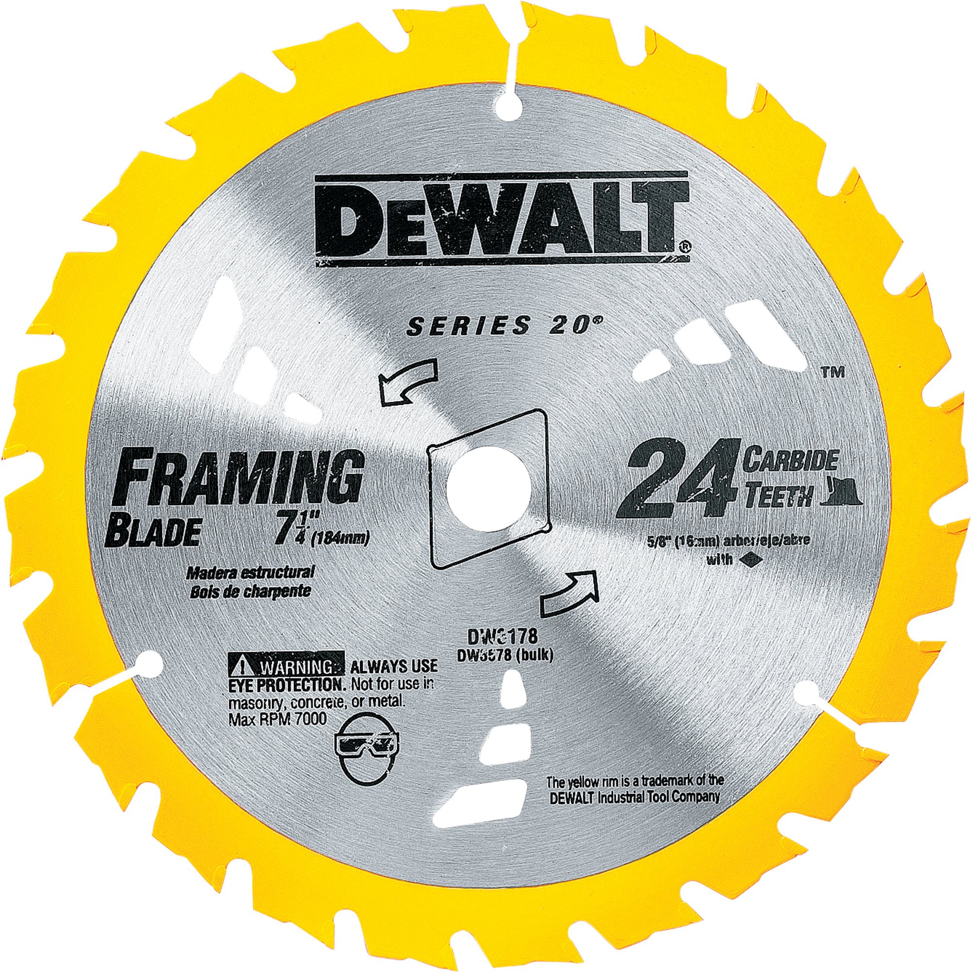 DEWALT Framing Blade 7 1 4in. Model DW3178 Northern Tool