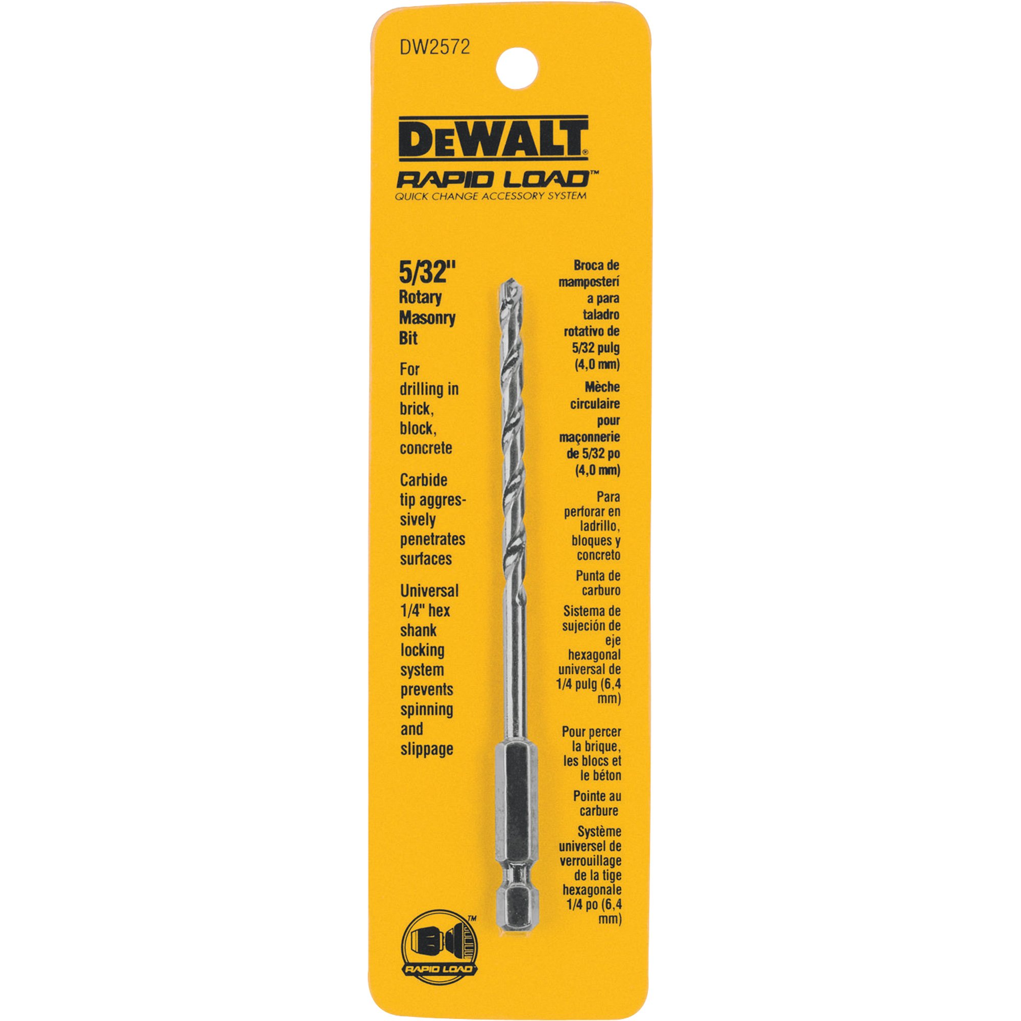 DEWALT Masonry Drill Bit DW5235 – 1/2" X 6" Carbide Tip For Concrete (Single Bit)