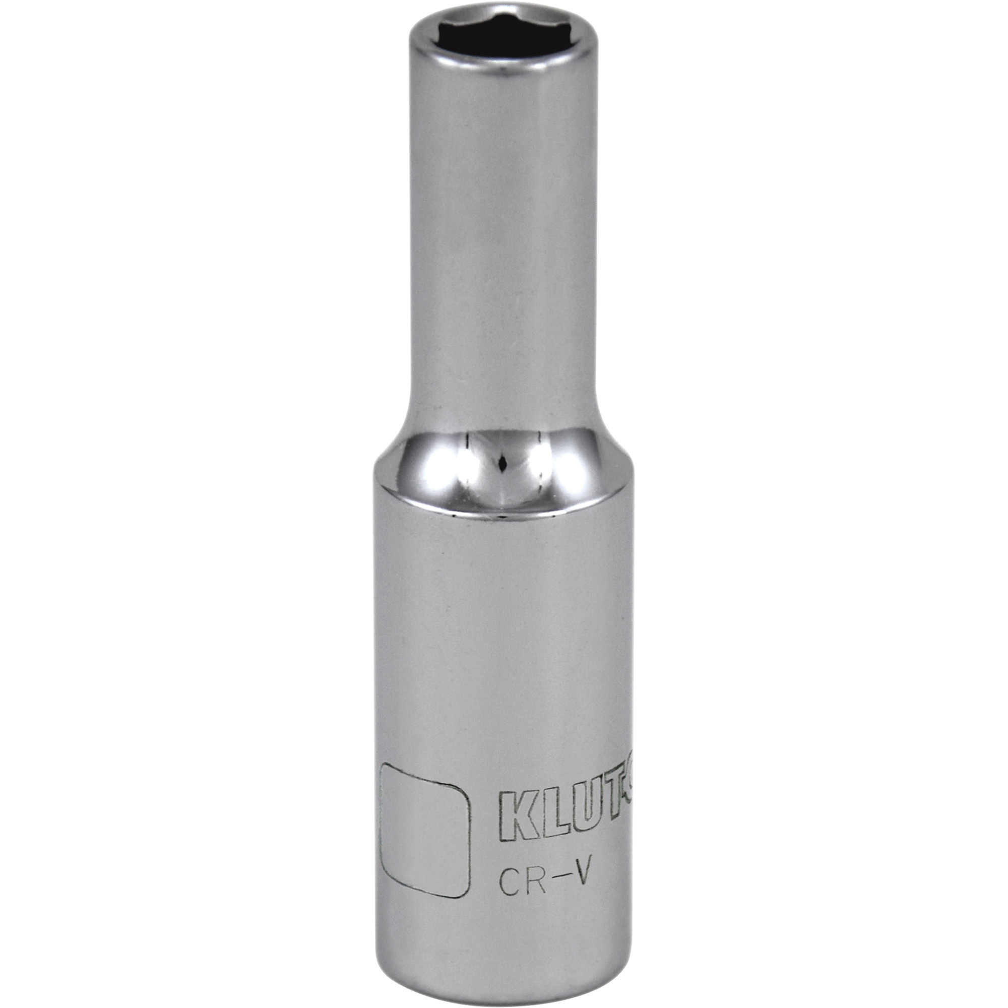 Klutch Deep Socket, Metric, 8mm, 3/8in.-Drive, 6-Pt.