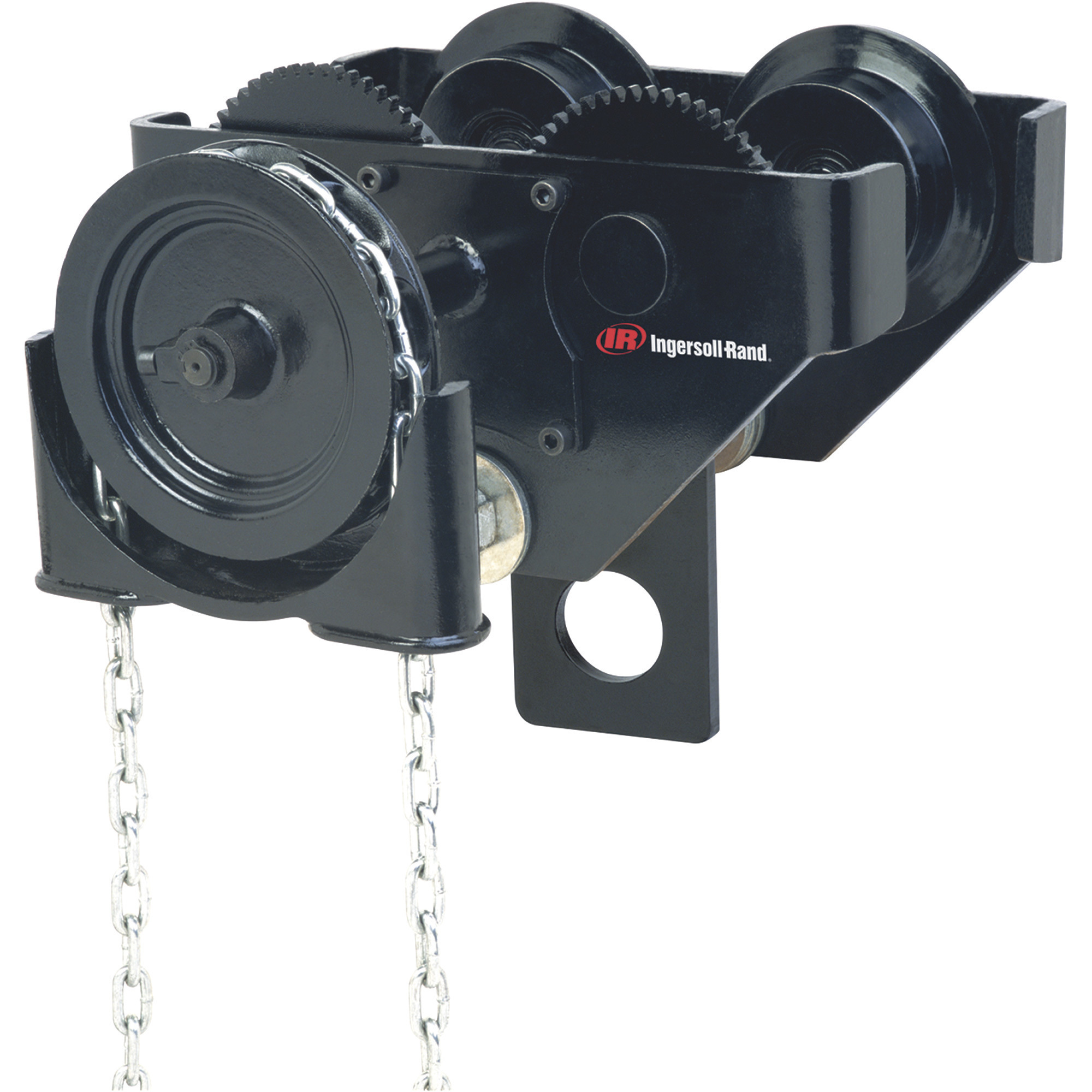 Ingersoll Rand Geared Trolley, 1-Ton Capacity, Fits 3 1/16in.W to 8in.W Beams, Model# GT010810