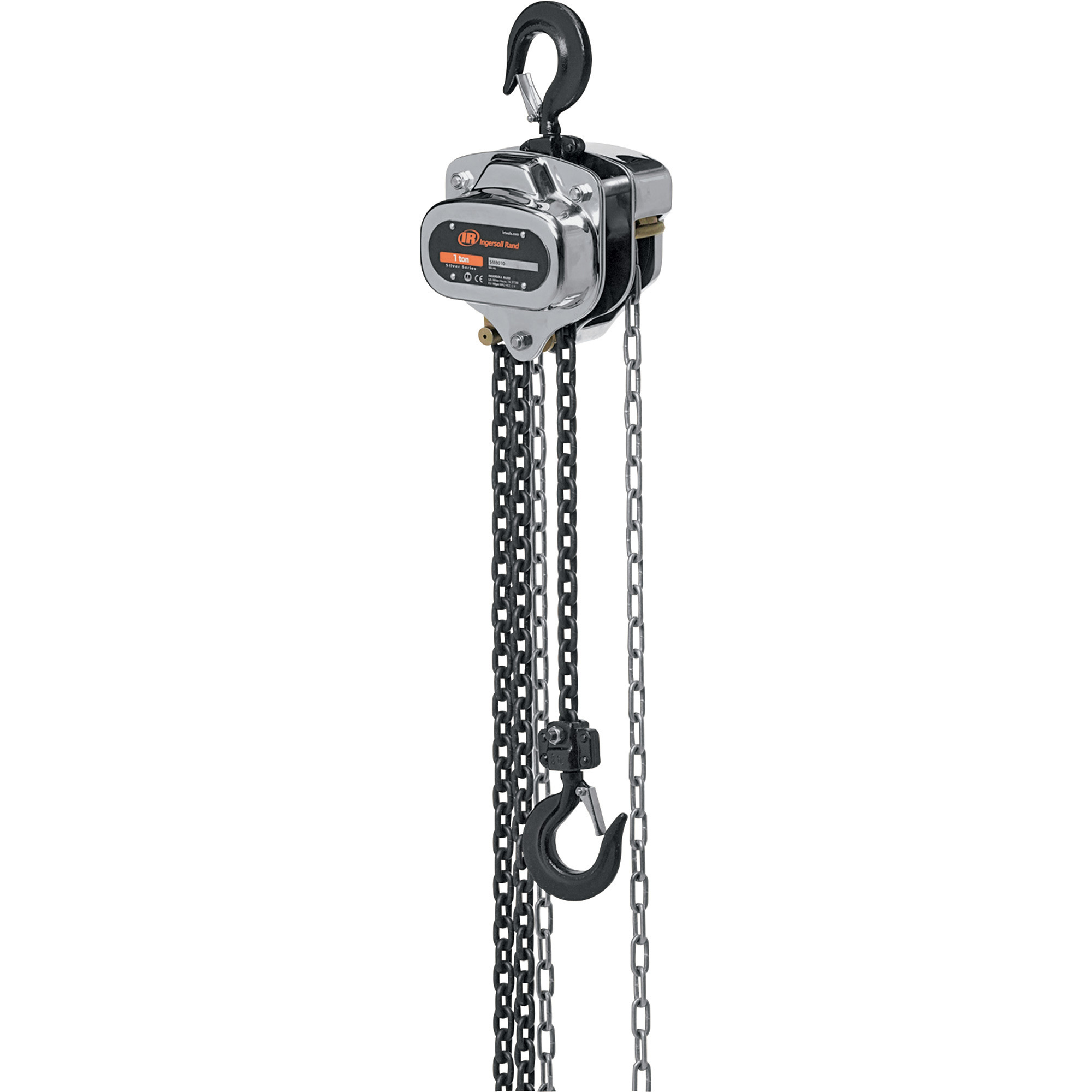 Ingersoll Rand Manual Chain Hoist, 1-Ton Capacity, 10 Ft. Lift, Model# SMB010-10-8V