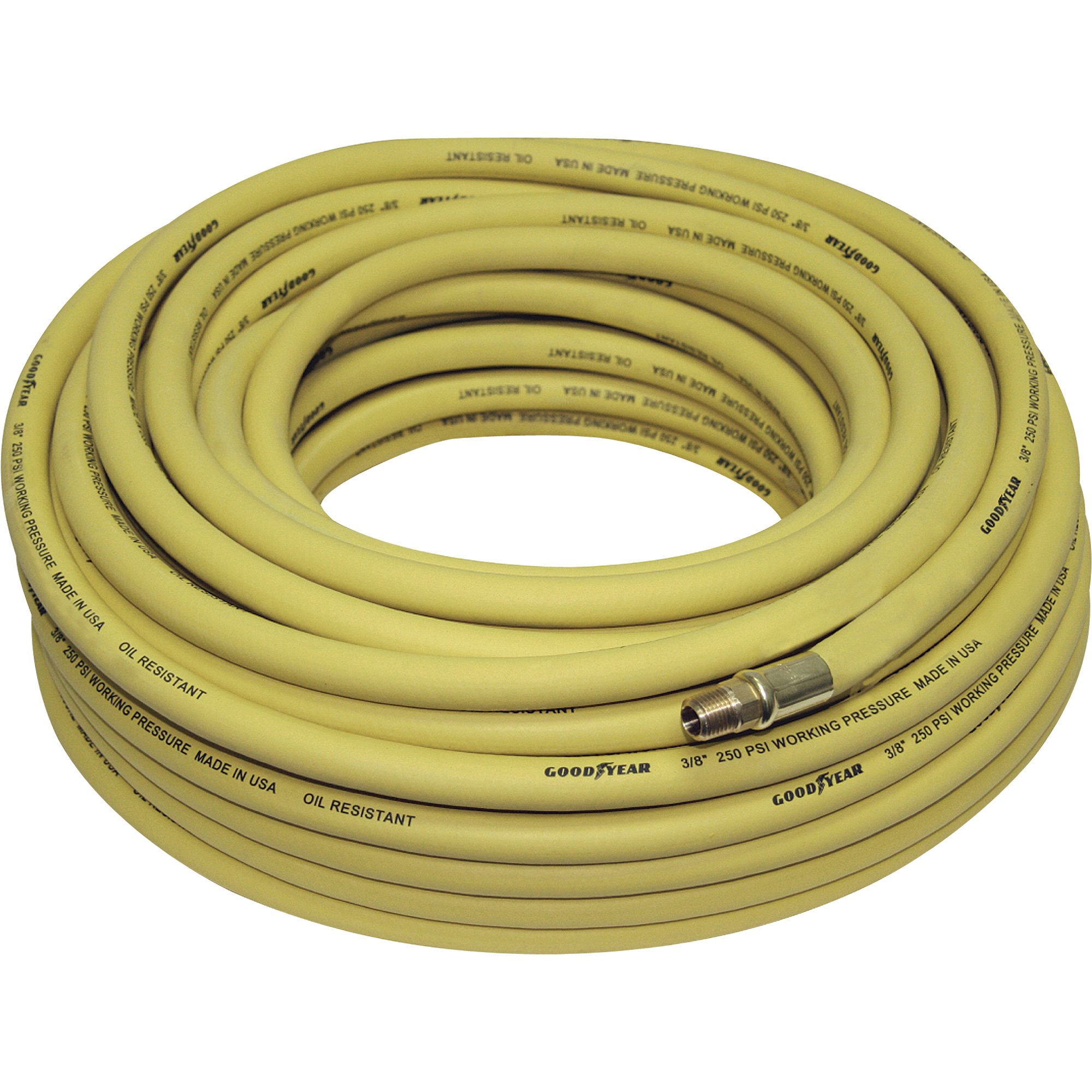 Goodyear Rubber Air Hose — 3/8in. x 100ft., 250 PSI, Model# 12752