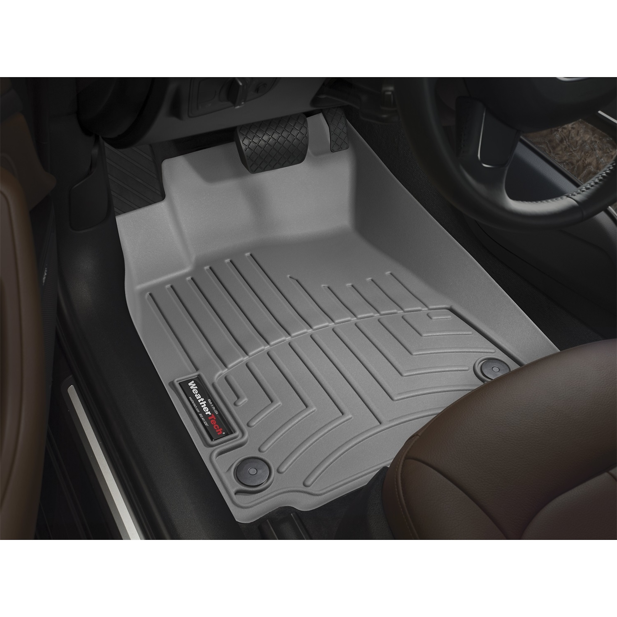 WeatherTech Floor Mat Set, Fits 2007-2010 Ferrari 599 GTB, Primary Color Gray, Position Front, Model# 461851