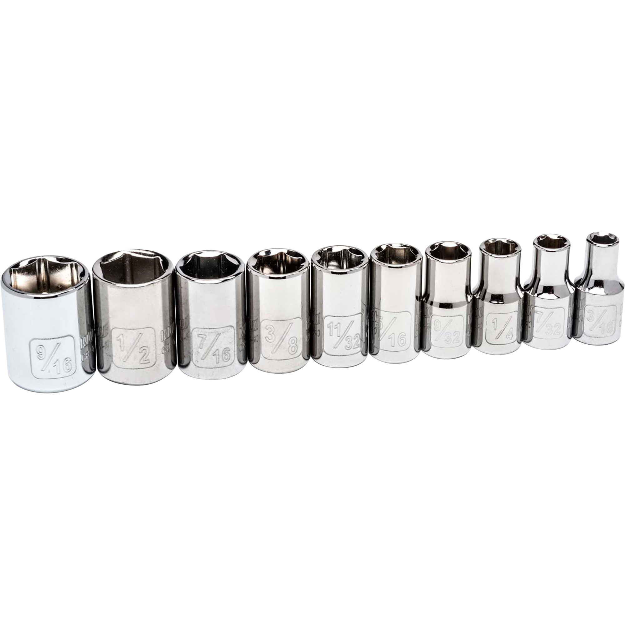 Klutch 10-Pc. SAE Socket Set, 1/4in. Drive | Northern Tool