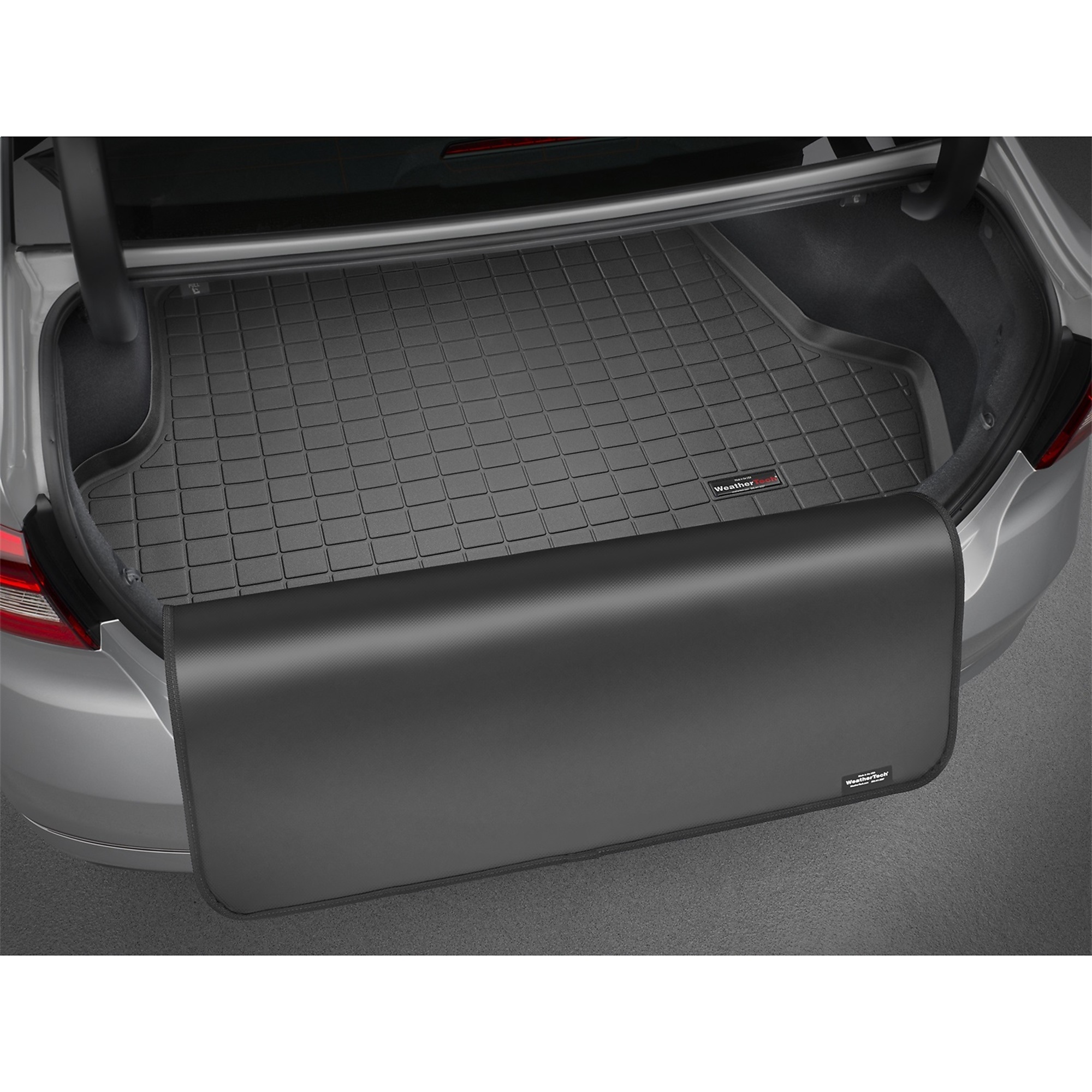 WeatherTech, Cargo Liner wProtector, Fits 2014-2019 Kia Soul, Primary Color Black, Pieces (qty.) 2, Model# 40681SK