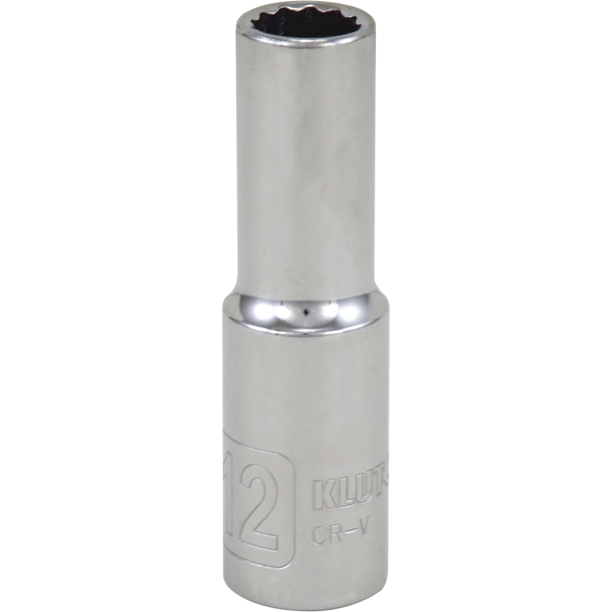 Klutch Deep Socket — Metric, 1/2in.-Drive, 12-Pt.