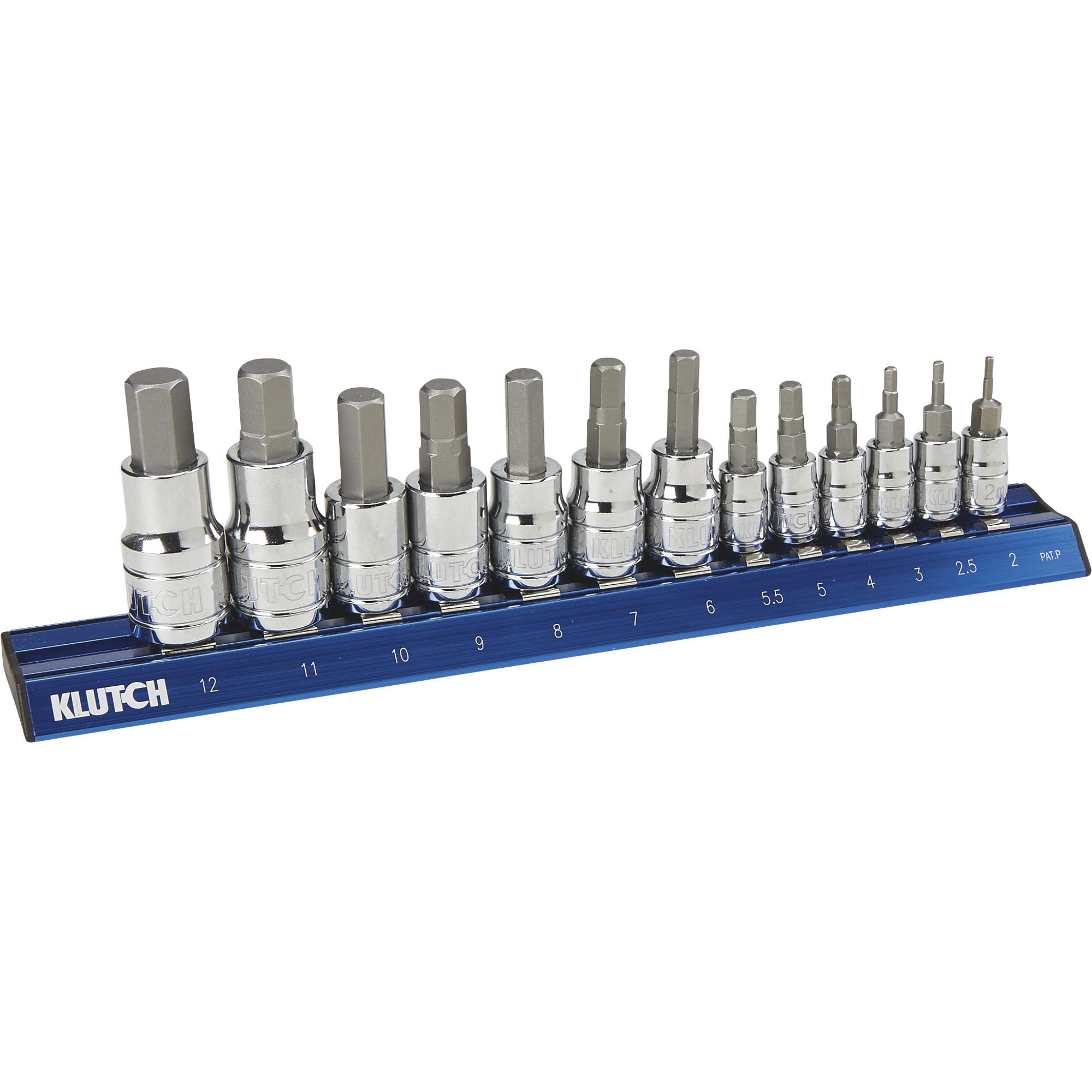 Klutch Metric Hex Bit Socket Set, 13-Pc.