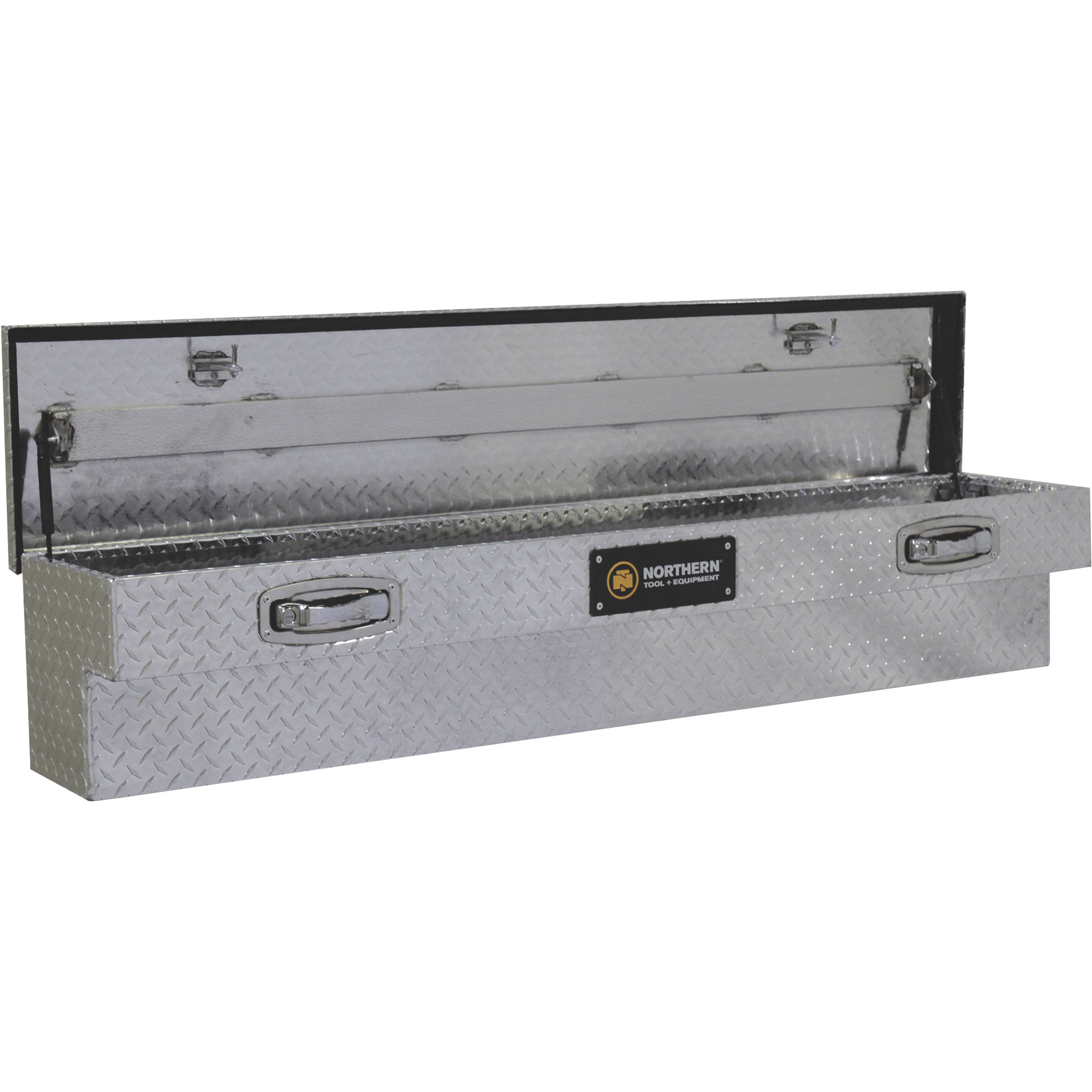 Northern Tool Tote Tool Box with Handle, Aluminum, Diamond Plate