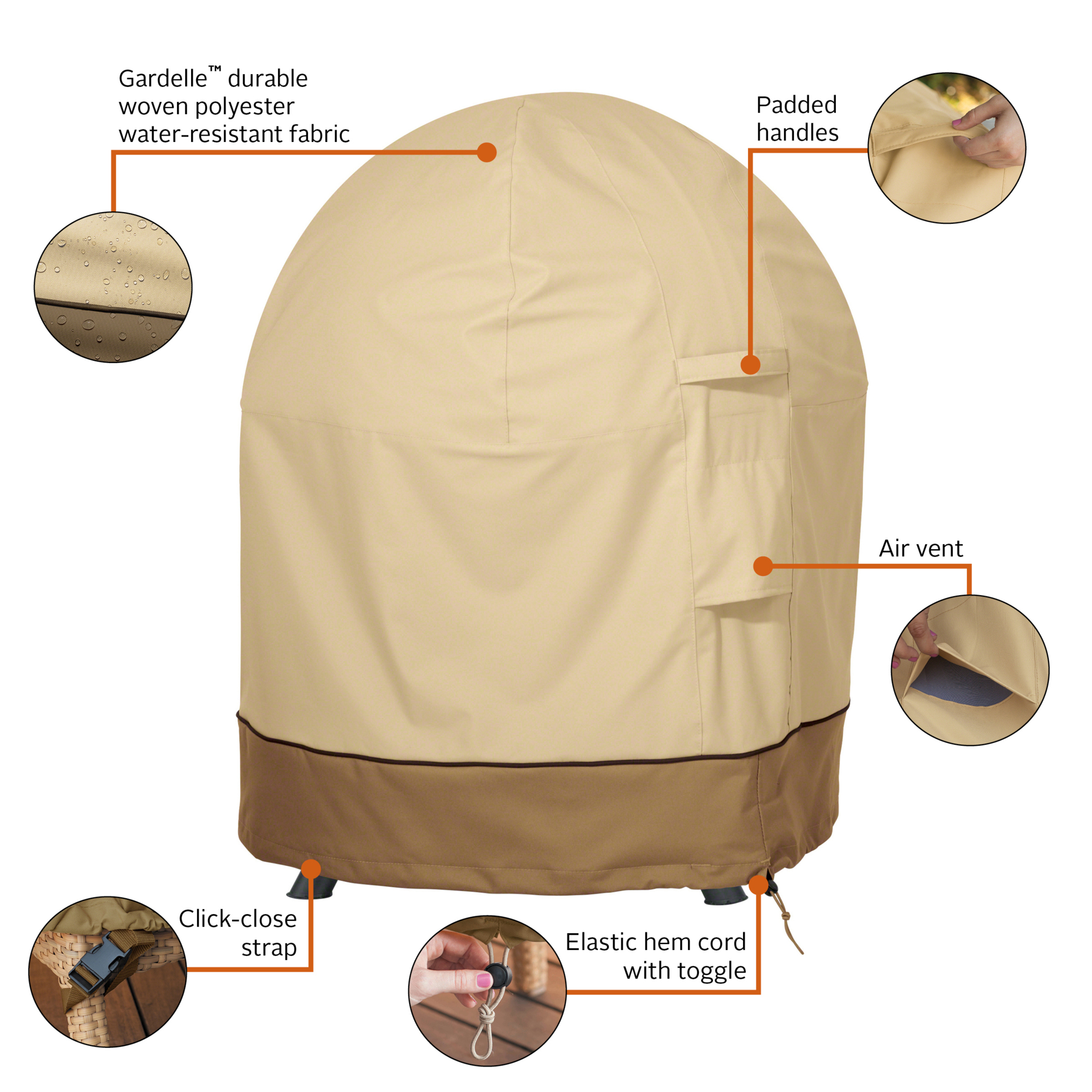 Classic Accessories Veranda, Globe Fire Pit Cover, Model 55986031501