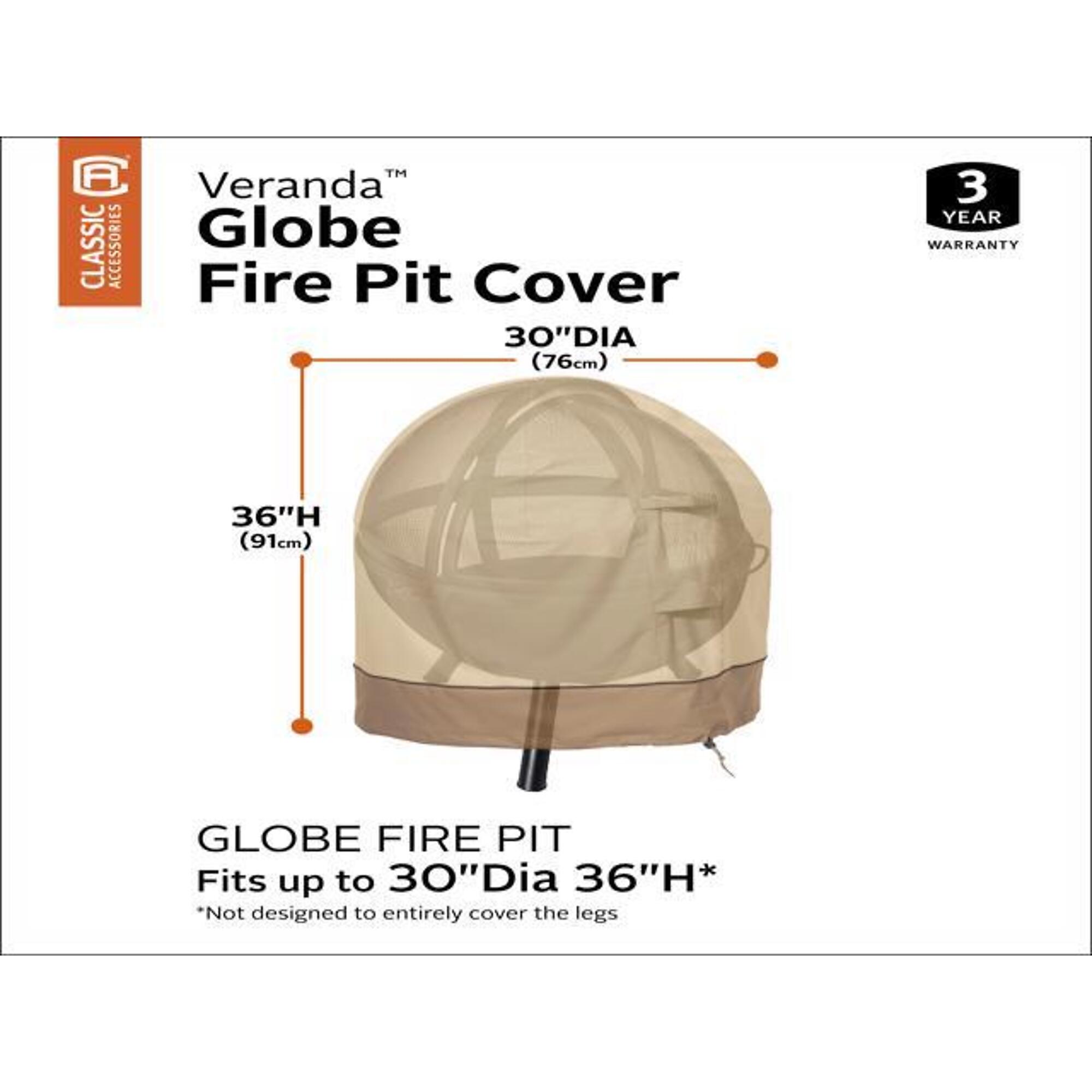 Classic Accessories Veranda, Globe Fire Pit Cover, Model 55986031501