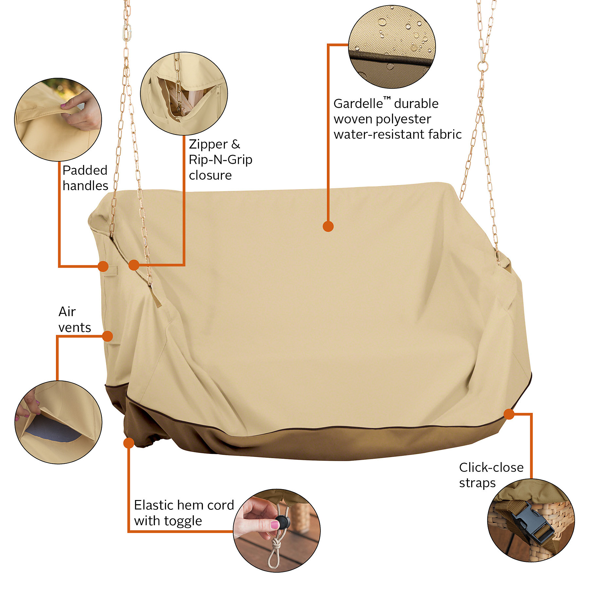 Classic Accessories Veranda, Porch Swing Cover, Cover Type Swing