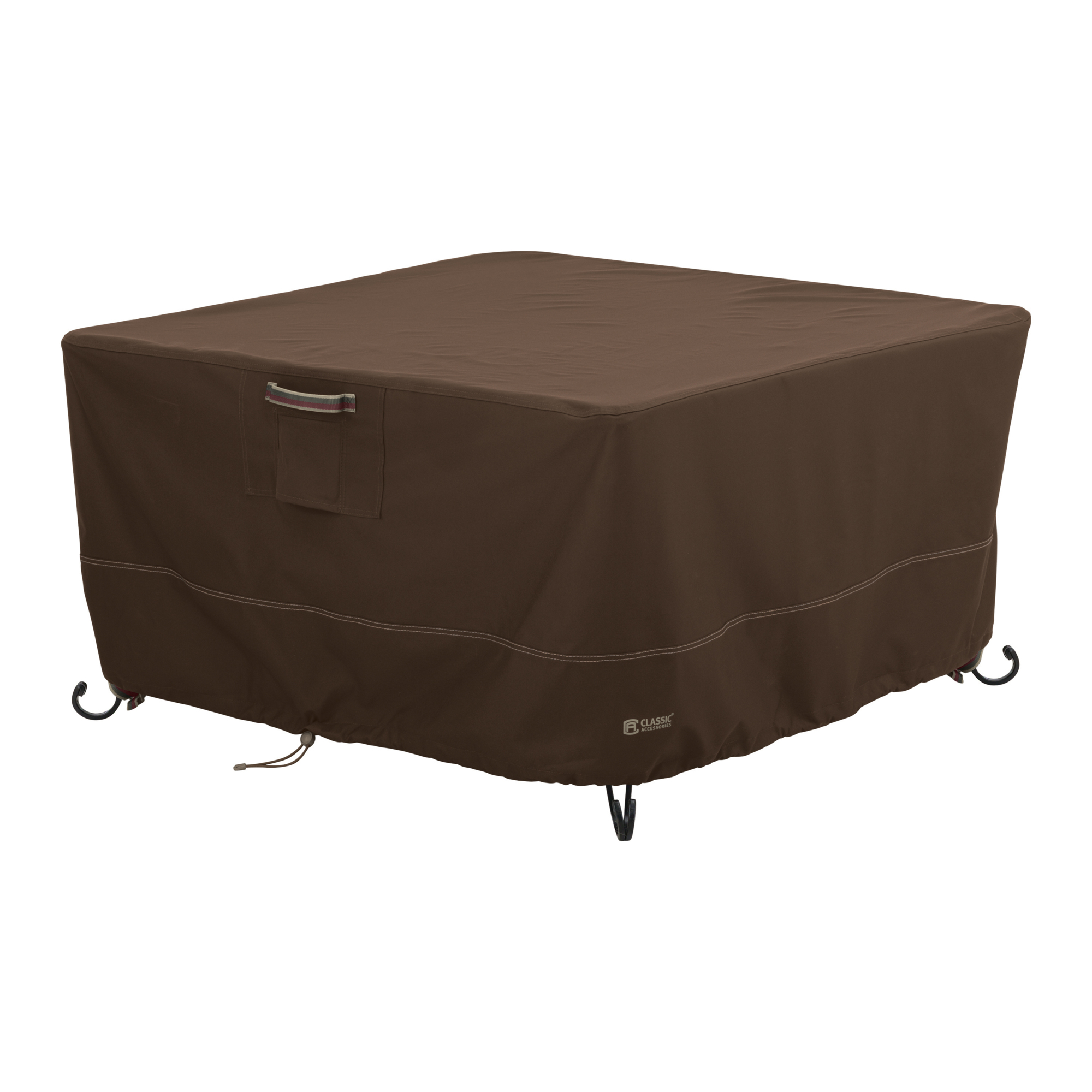 Classic Accessories Madrona 42in. Square Fire Pit Table Cover, Brown, Polyester, Model# 55-835-036601-RT