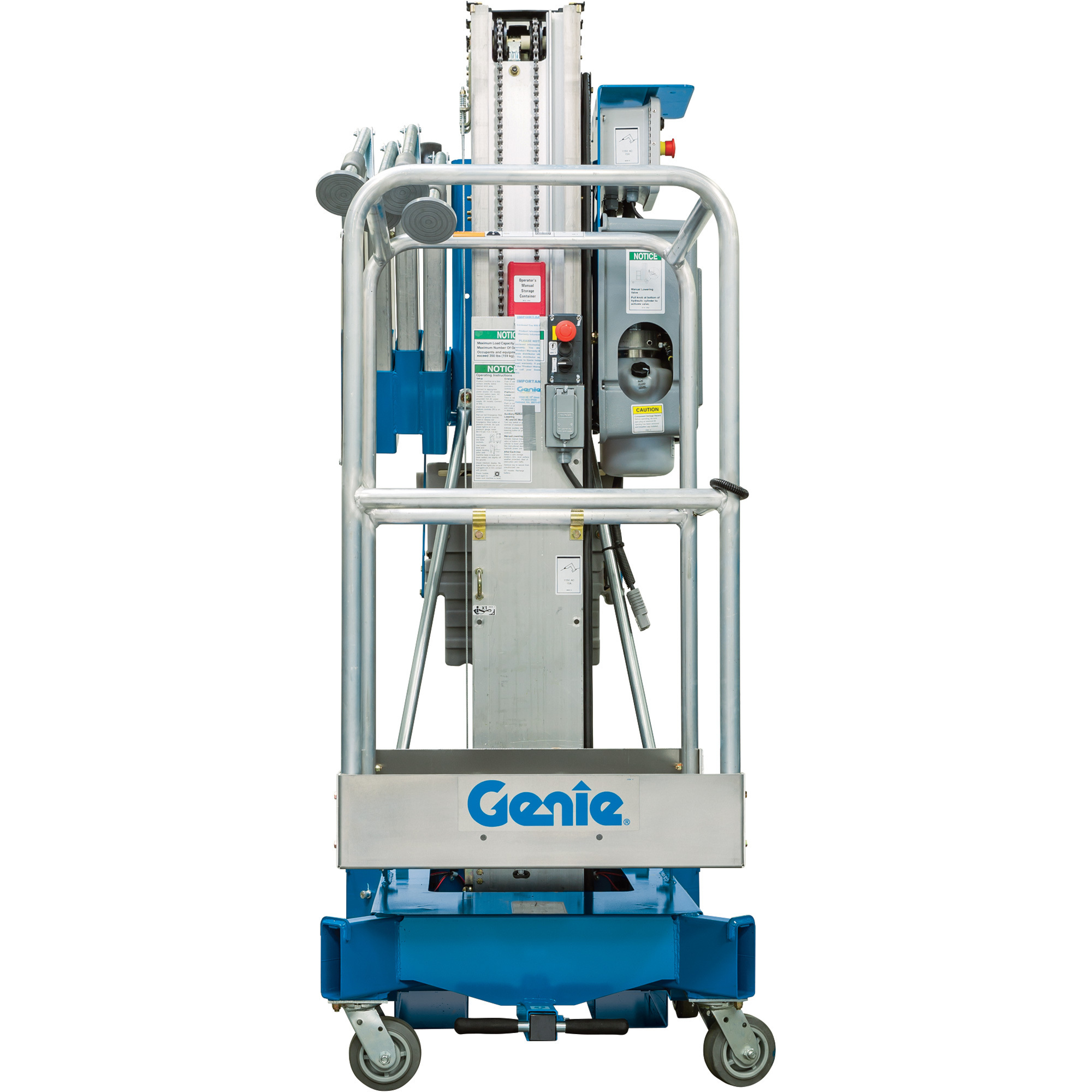 Genie DC Aerial Work Platform with Sliding Mid-Rail Entry, 24ft. 10In. Lift, 350-Lb. Capacity, Model# AWP 25 DC