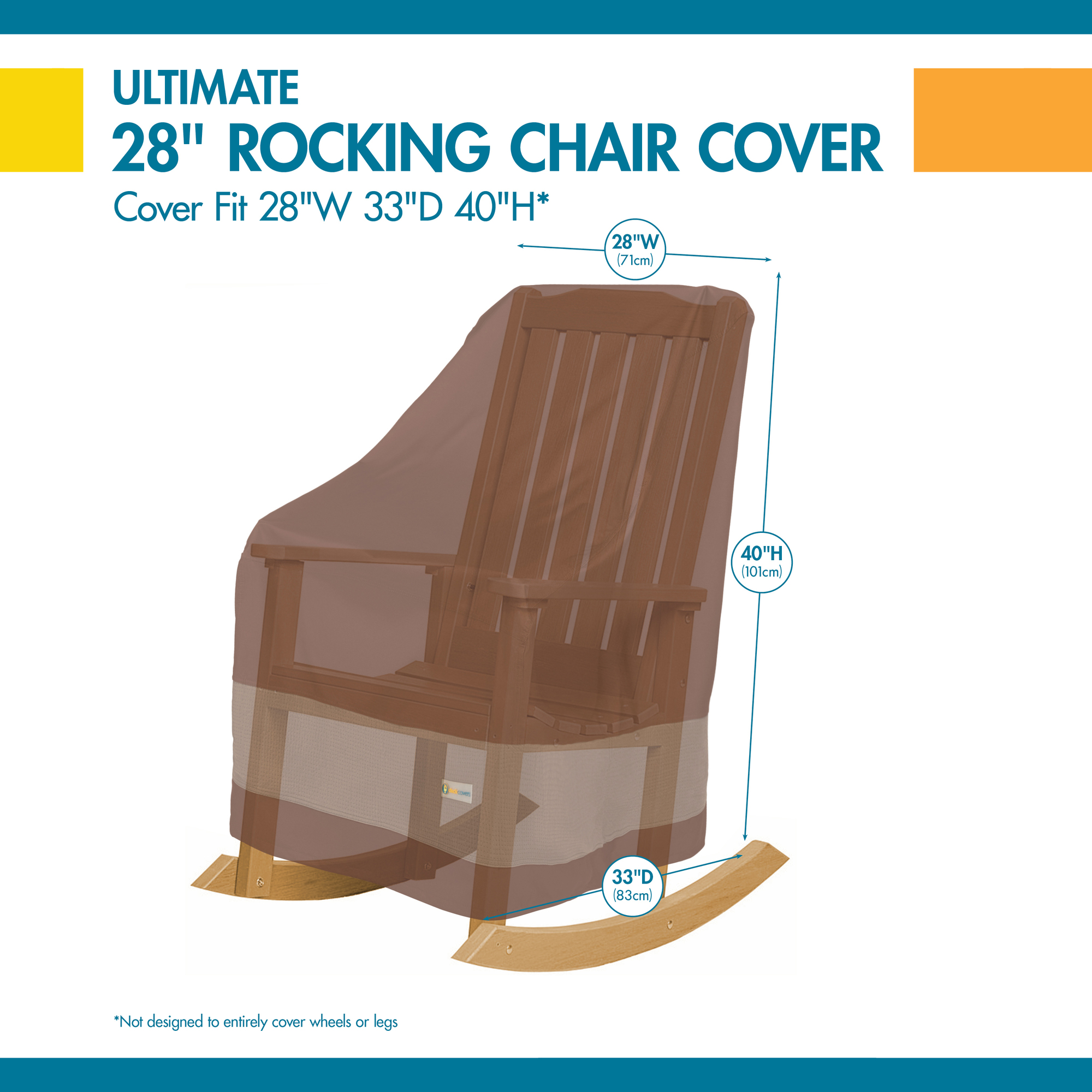 Classic Accessories Ultimate 28in. Rocking Chair Cover, Beige ...