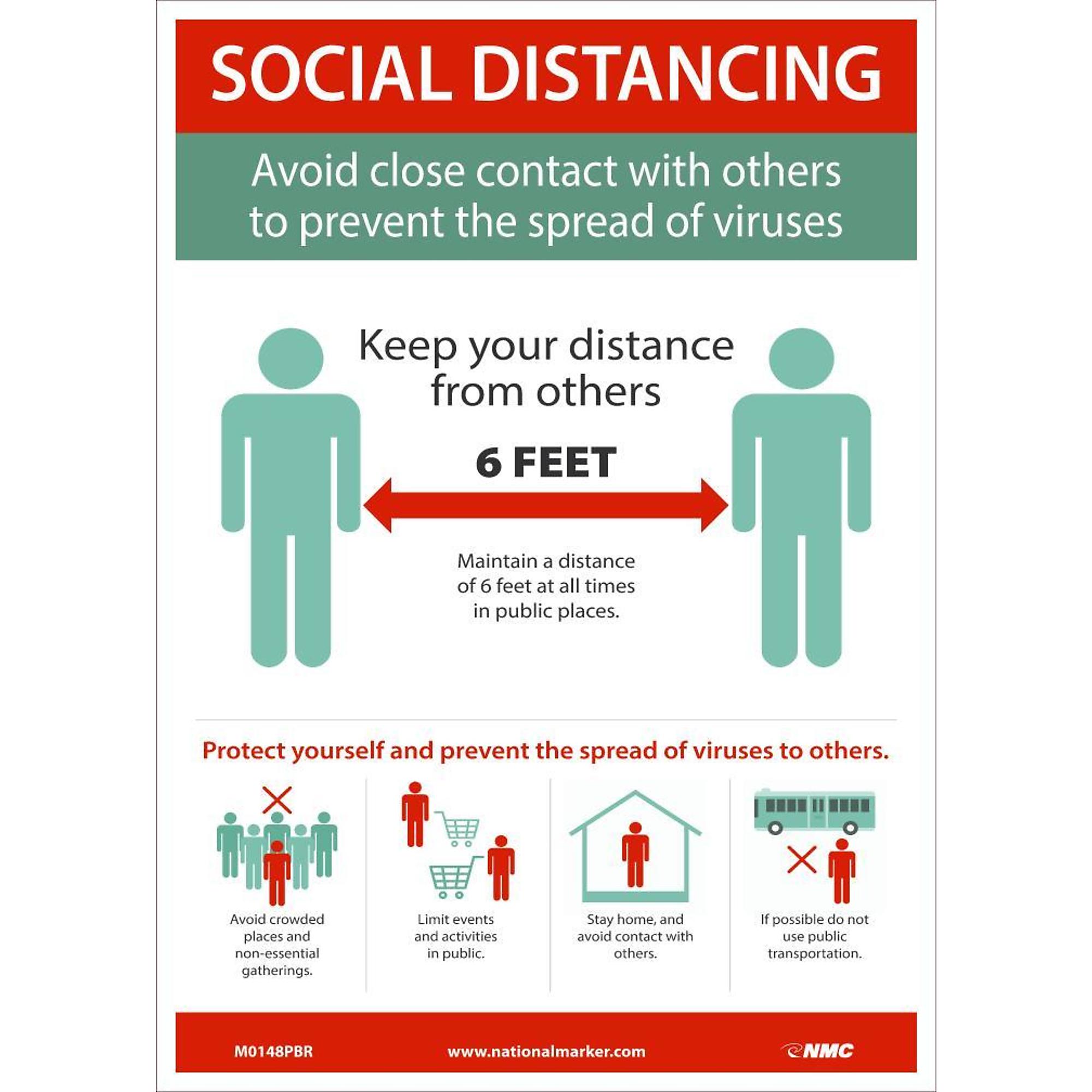 Social Distancing Message National Marker Pandemic Signage, Sign Message SOCIAL DISTANCING ...