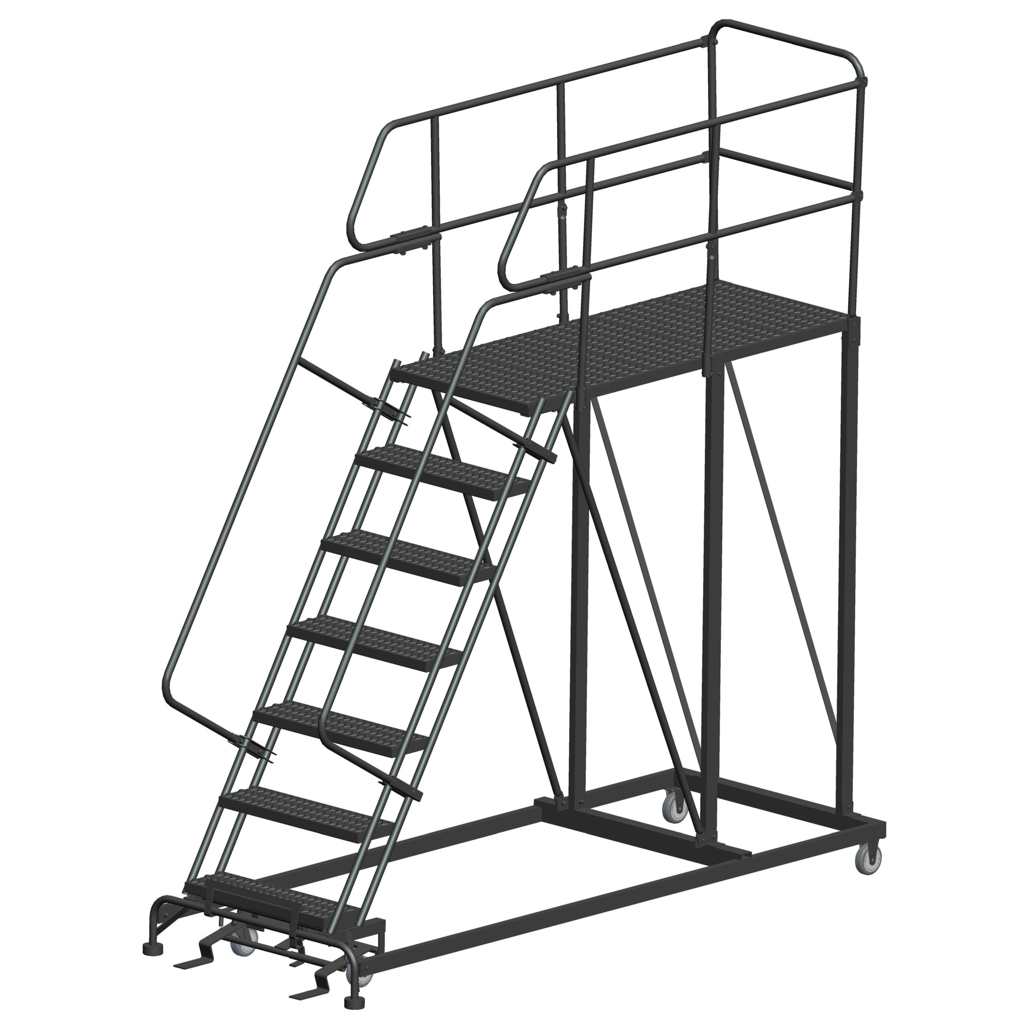 Ballymore, Rolling Work Platform, Overall Height 106 in, Steps 7, Material Steel, Model# SEP7-3660