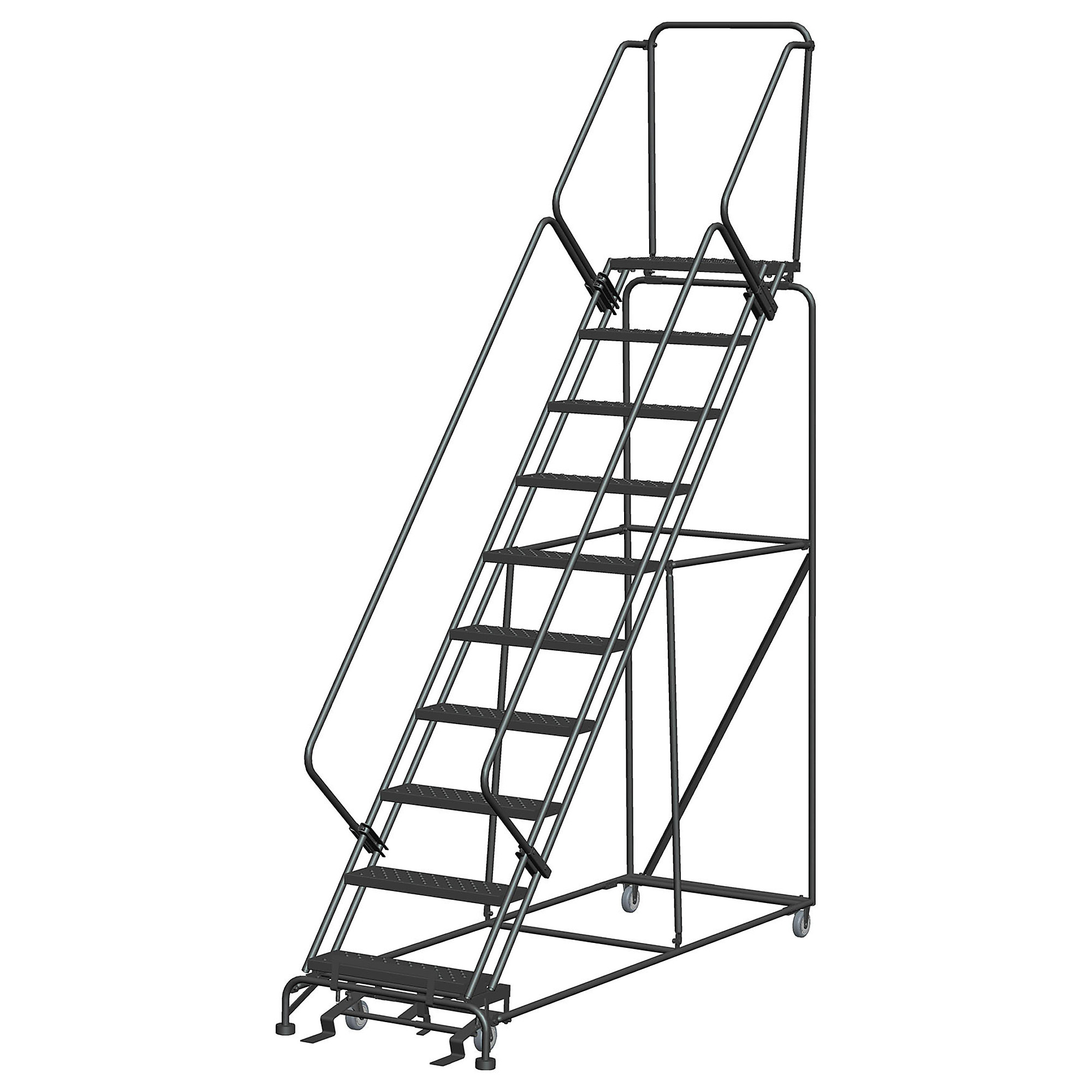 Ballymore, Rolling Ladder, Overall Height 133 in, Steps 10, Material Steel, Model# SW1032P