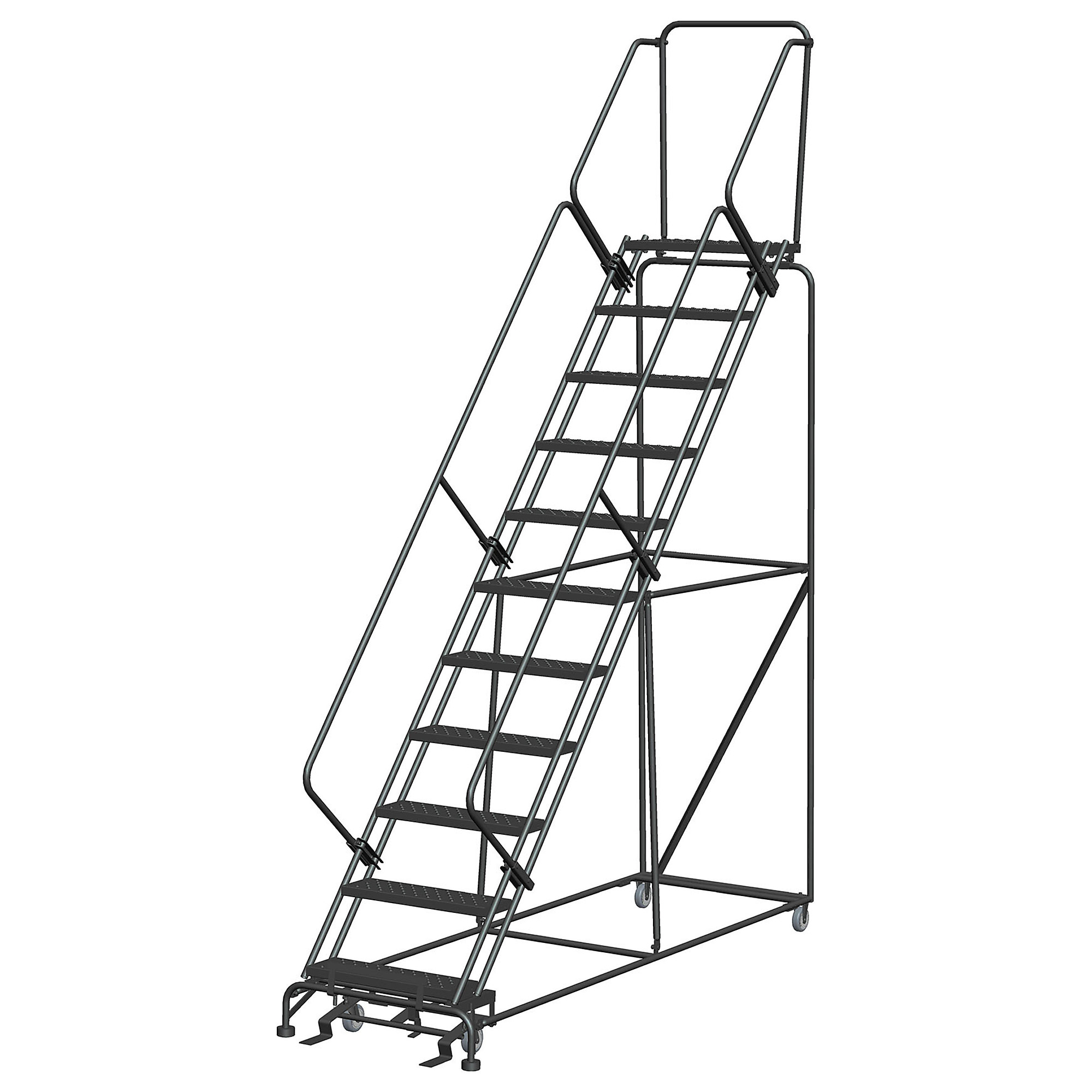 Ballymore, Rolling Ladder, Overall Height 143 in, Steps 11, Material Steel, Model# SW1132P
