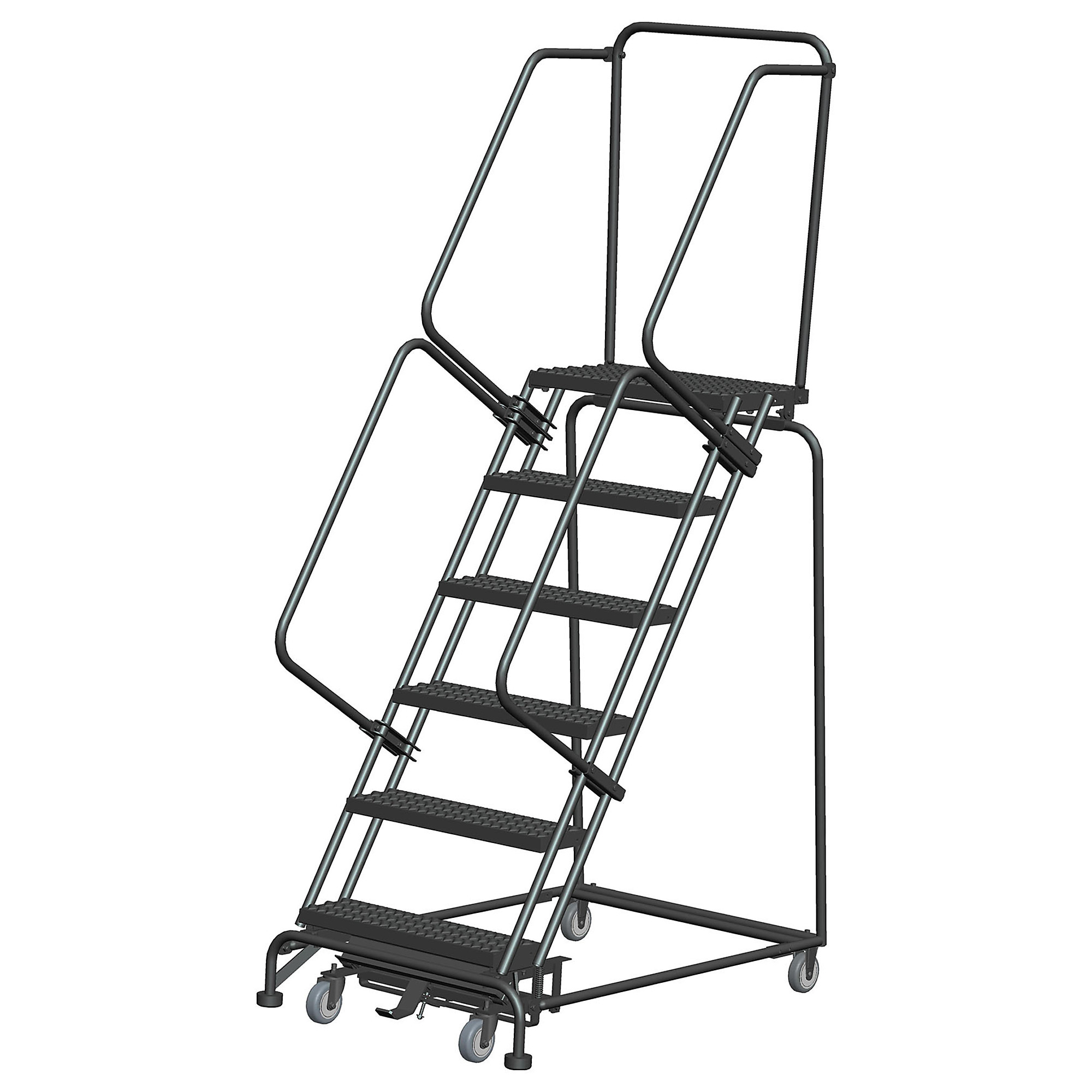 Ballymore, Rolling Ladder, Overall Height 93 in, Steps 6, Material ...