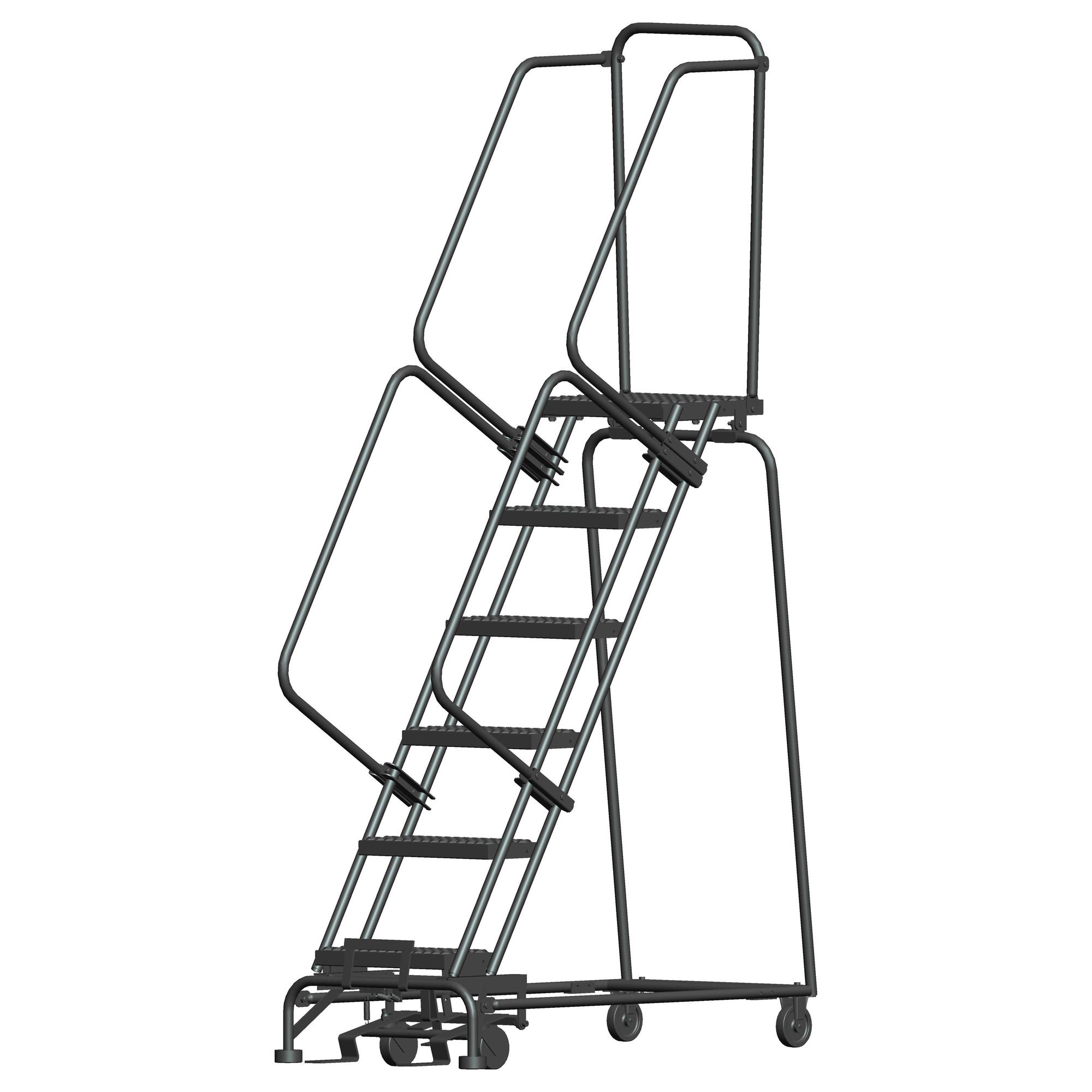 Ballymore, Rolling Ladder, Overall Height 93 in, Steps 6 Material Steel, Model# 062414G