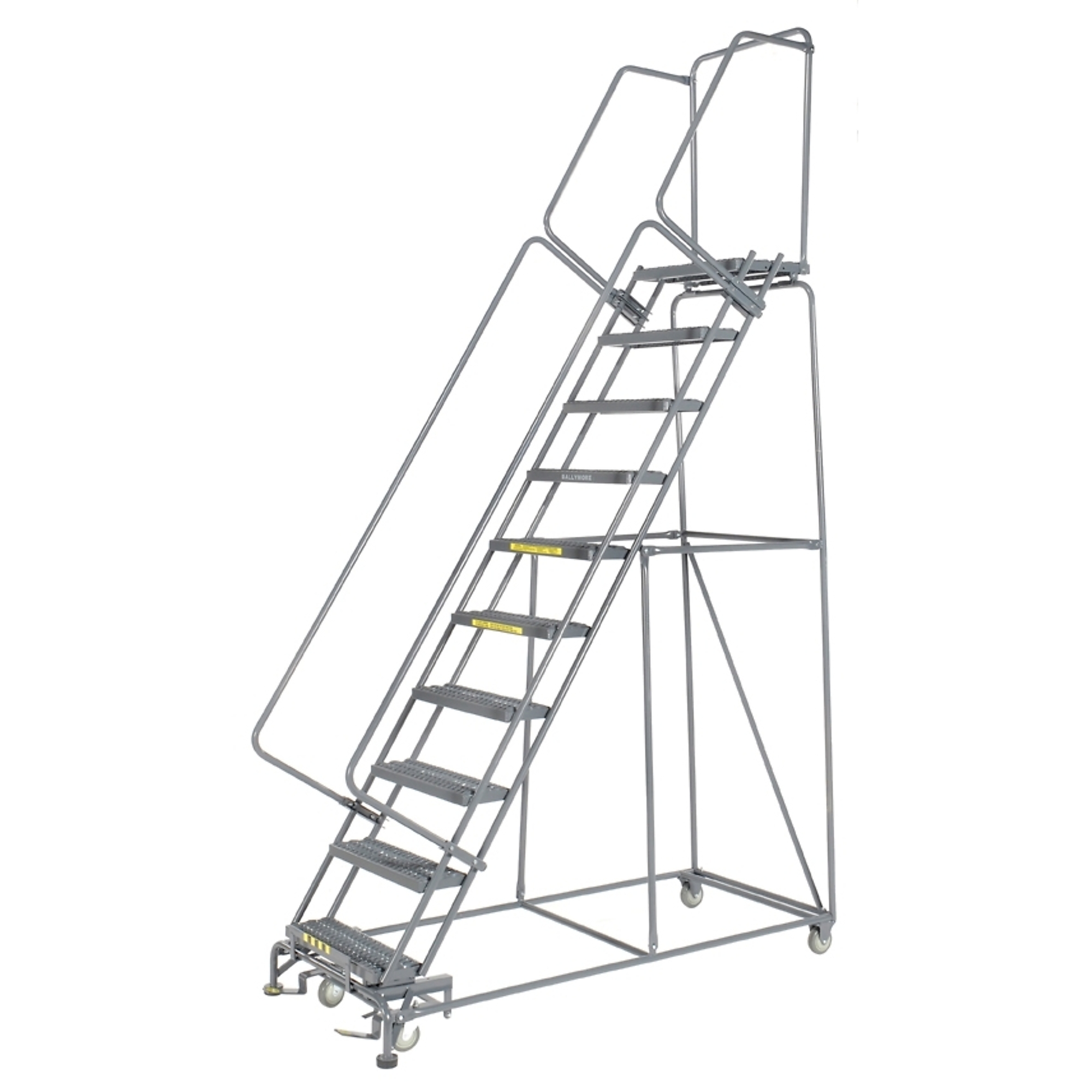 Ballymore, Rolling Ladder, Overall Height 133 in, Steps 10, Material Steel, Model# 103214G