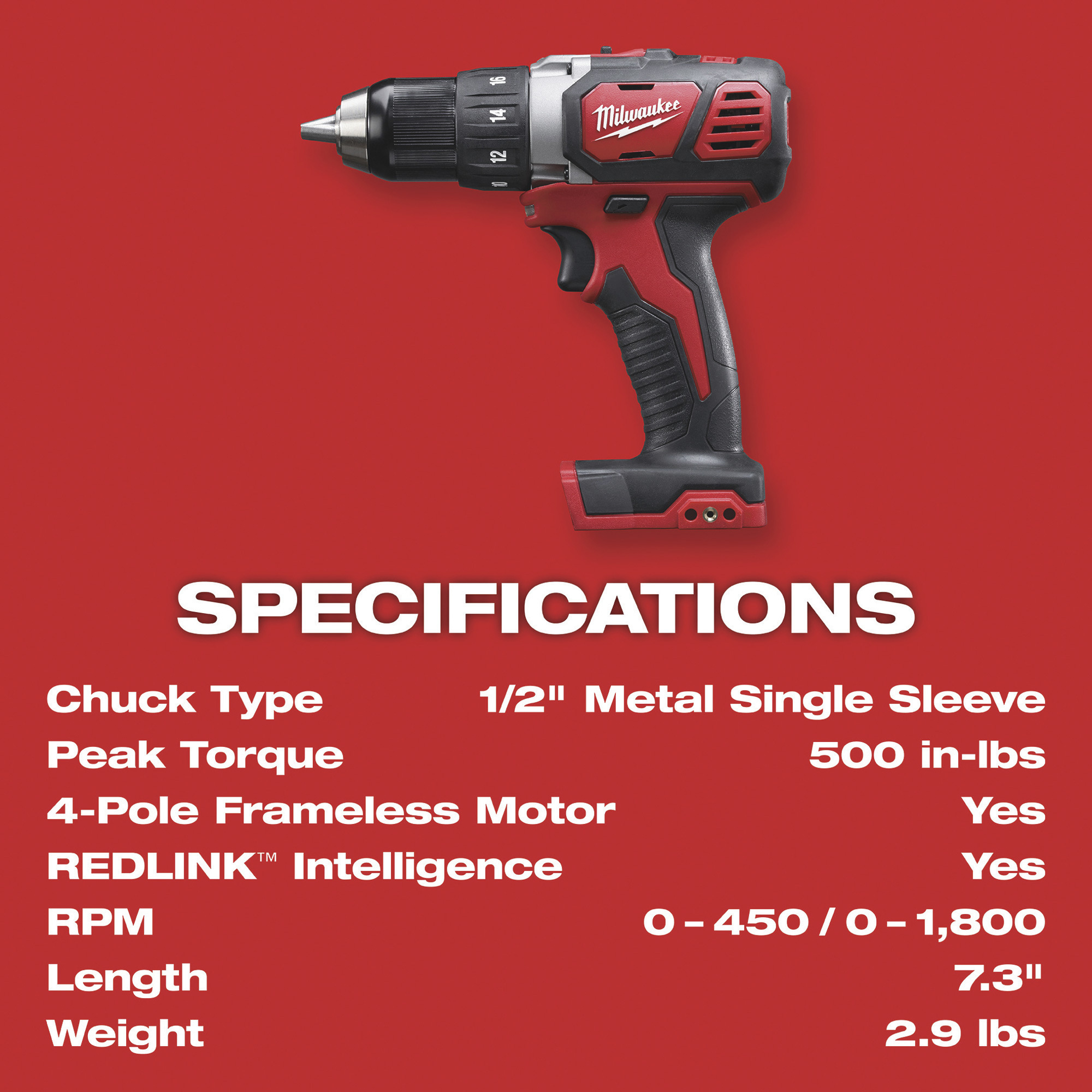 Milwaukee M18 LiIon Cordless Compact Electric Drill Driver, Tool Only