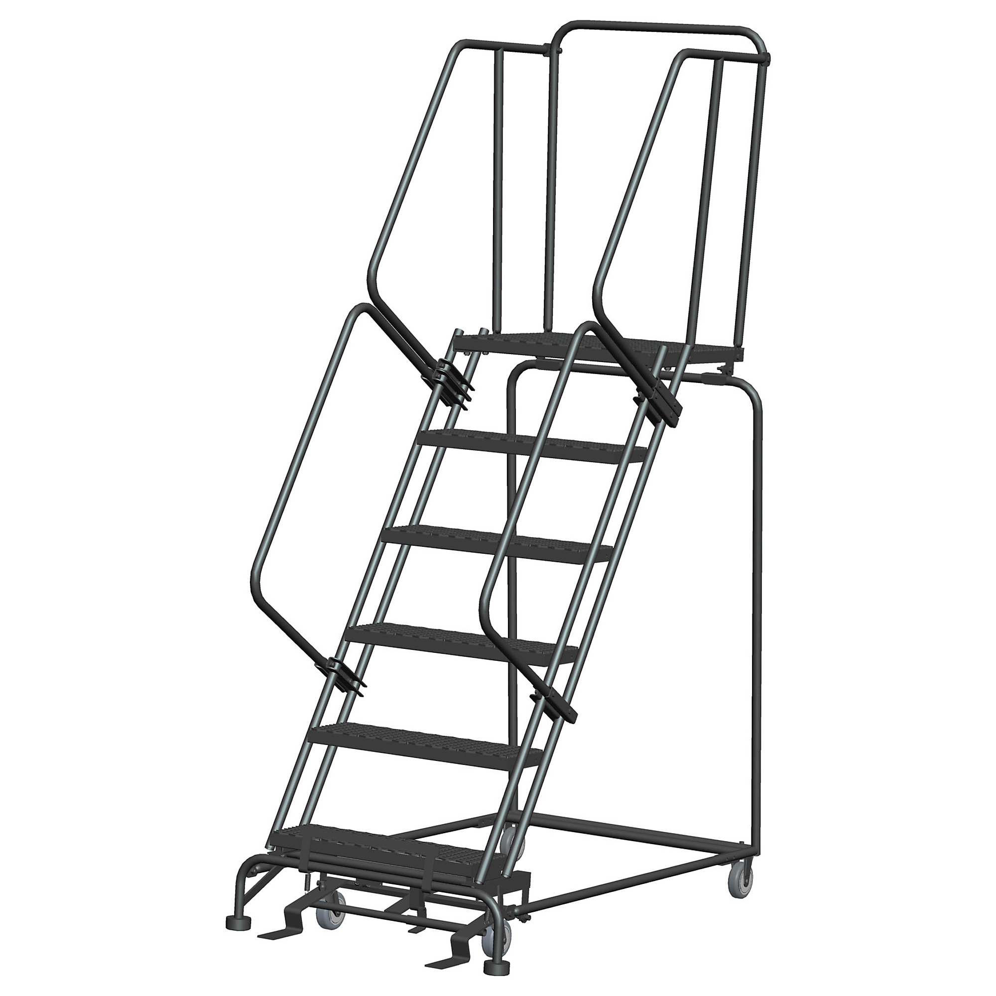 Ballymore, Rolling Ladder, Overall Height 93 in, Steps 6, Material ...