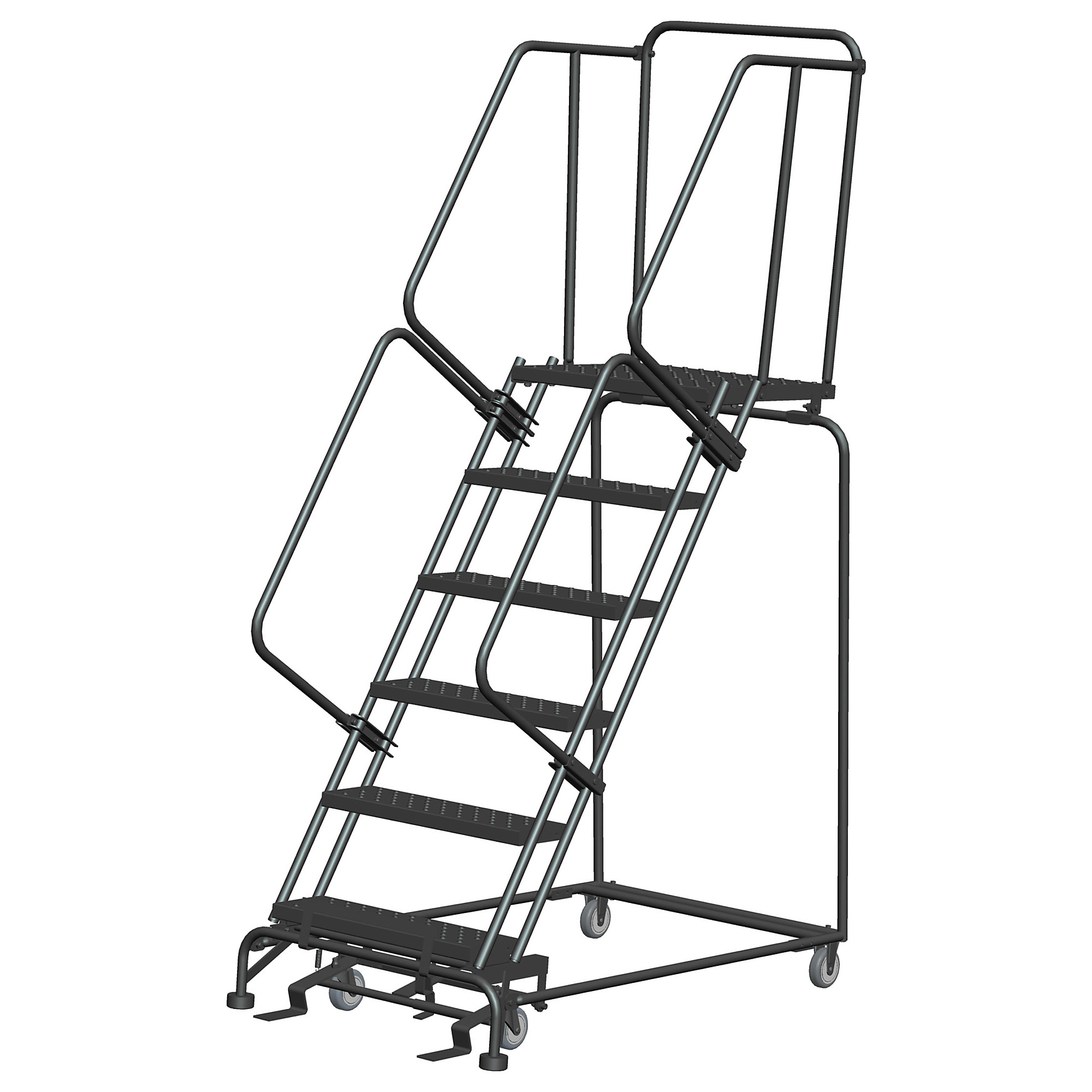 Ballymore, Rolling Ladder, Overall Height 93 in, Steps 6, Material Steel, Model# 063221P