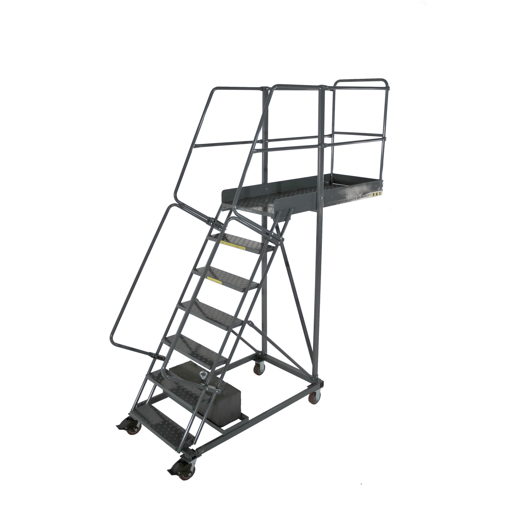 Ballymore, Rolling Ladder, Overall Height 110 in, Steps 7, Material ...