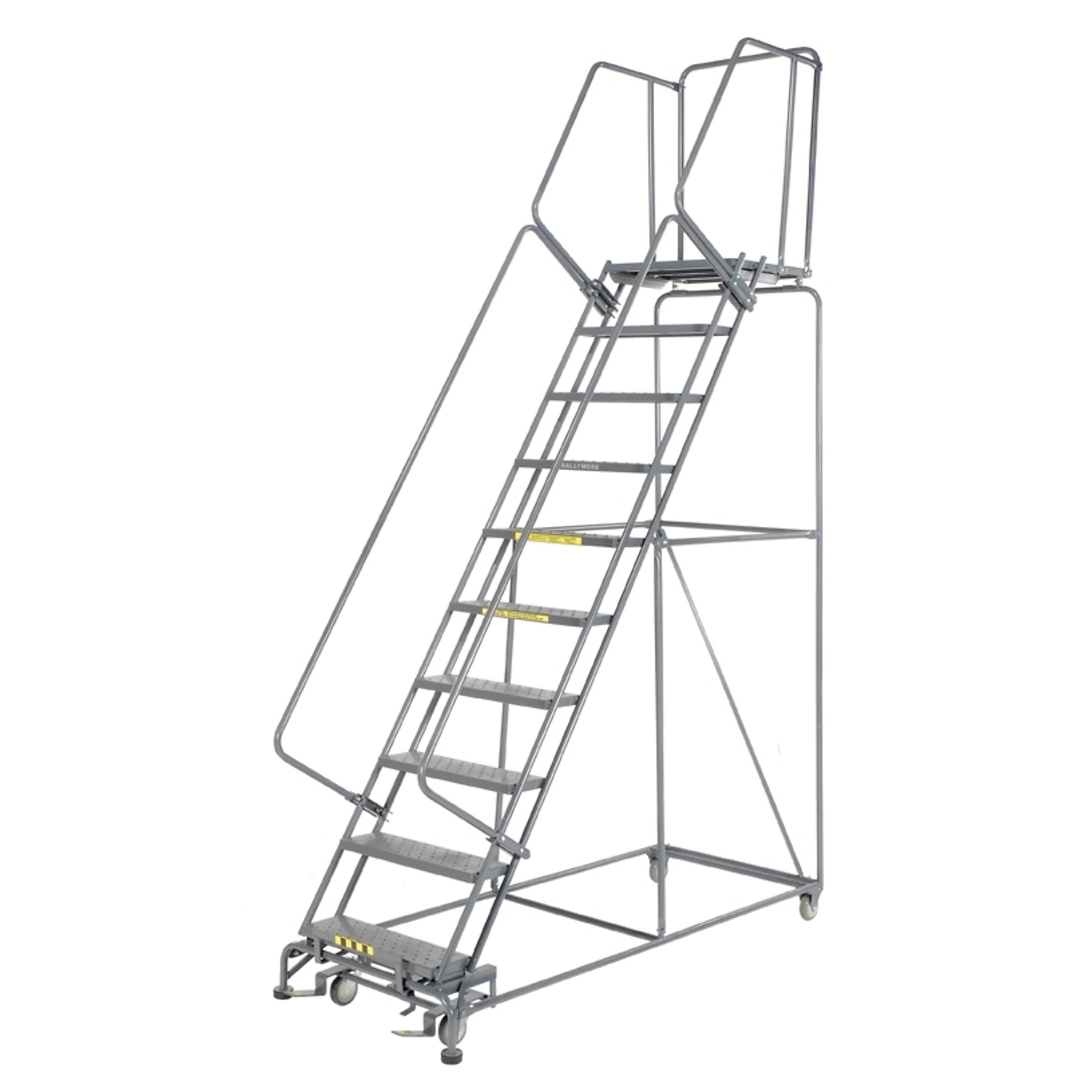 Ballymore, Rolling Ladder, Overall Height 133 in, Steps 10, Material Steel, Model# 103221P