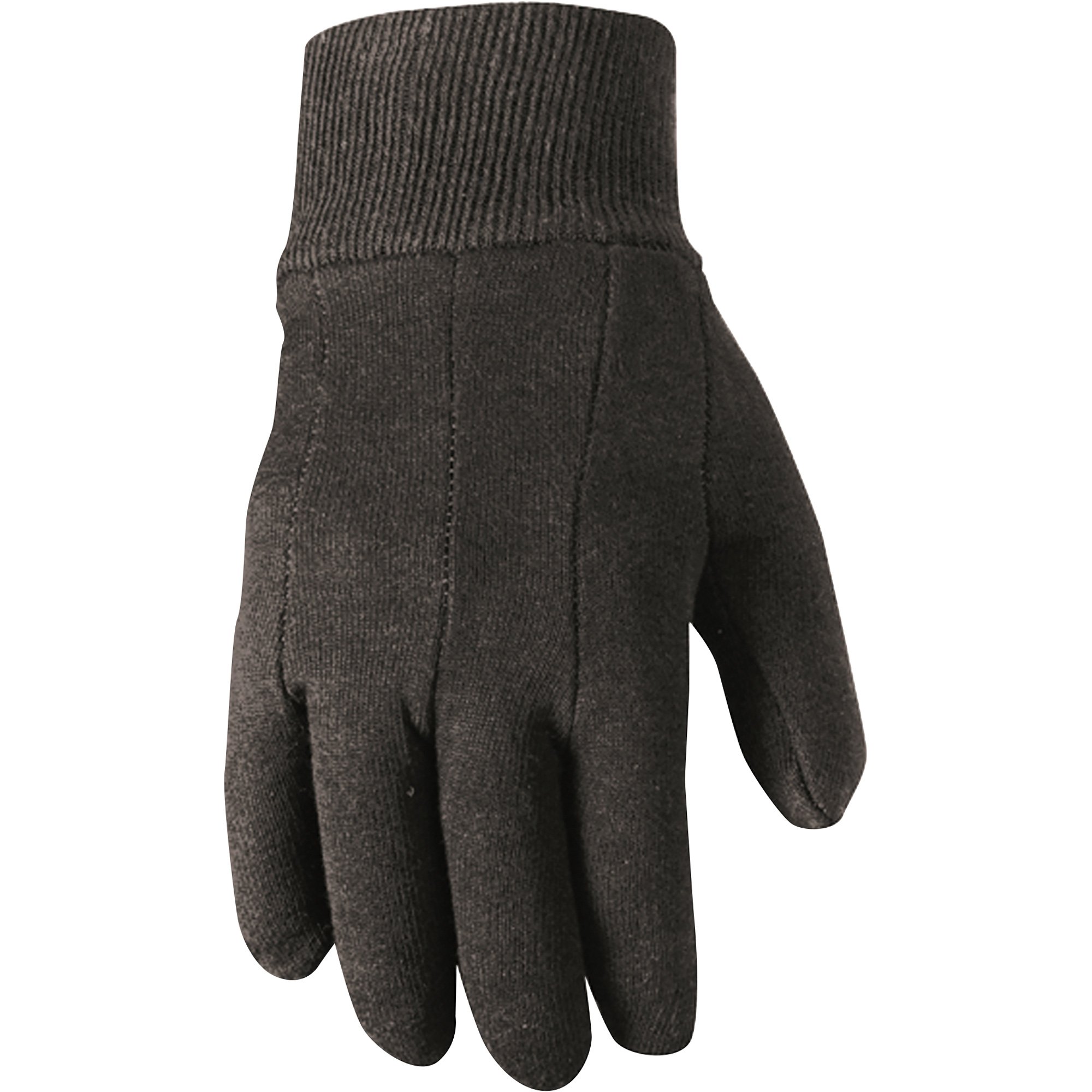 Jersey Work Gloves, Brown, Men's L