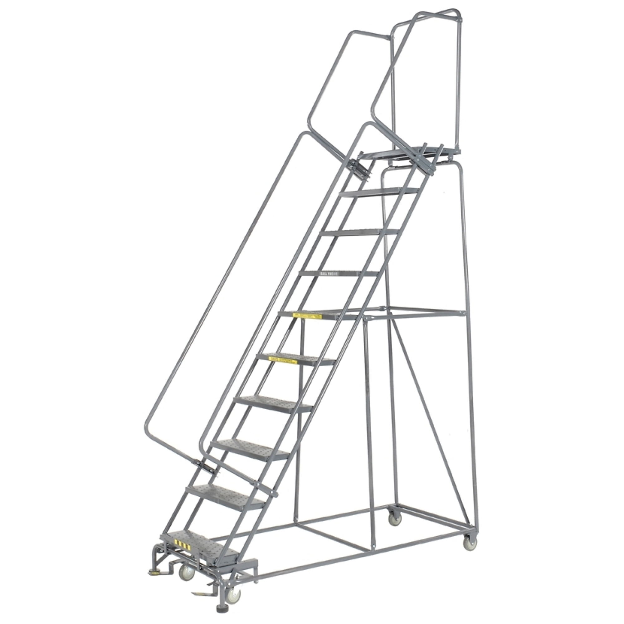 Ballymore, Rolling Ladder, Overall Height 133 in, Steps 10, Material Steel, Model# 103214P
