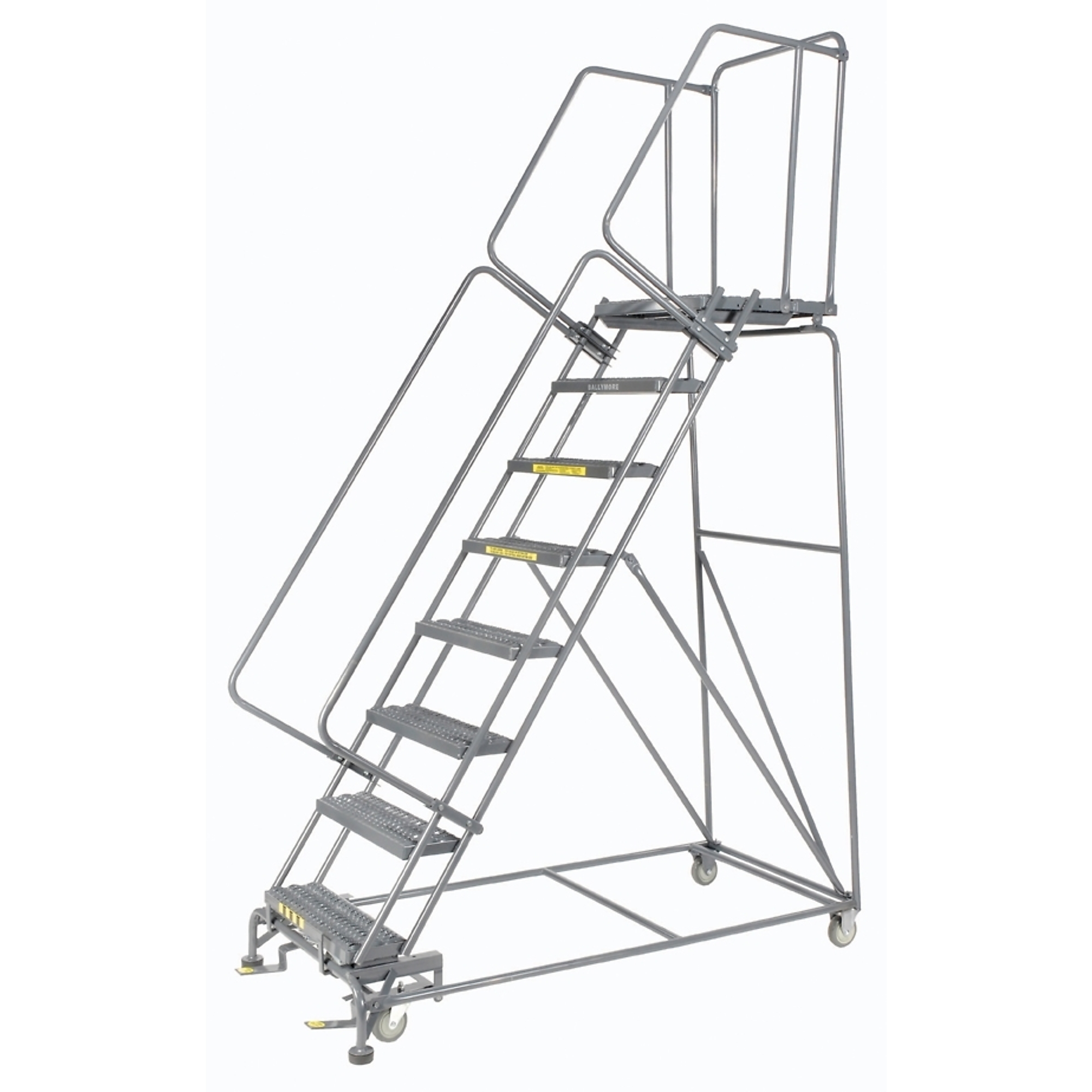 Ballymore, Rolling Ladder, Overall Height 113 in, Steps 8, Material ...