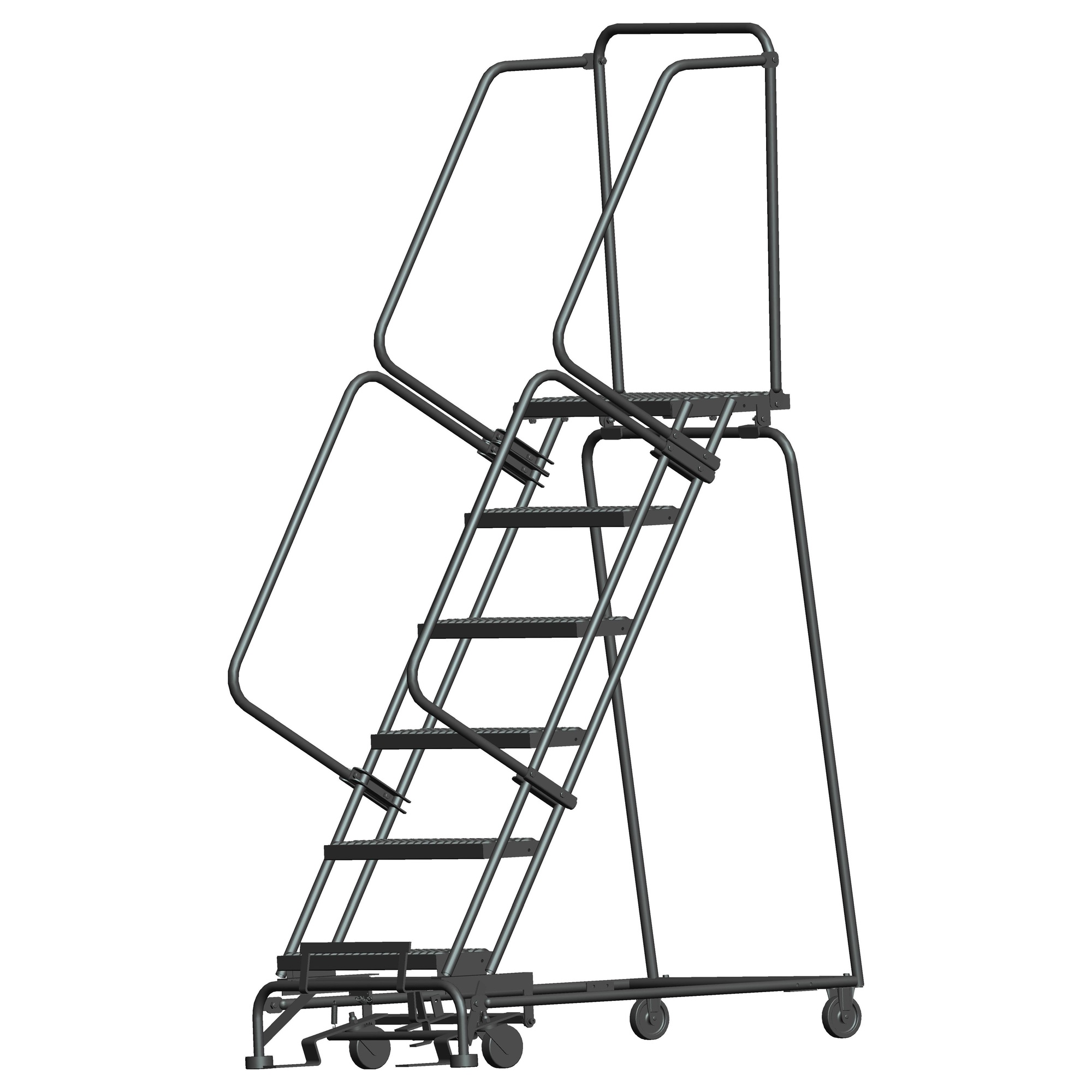 Ballymore, Rolling Ladder, Overall Height 93 in, Steps 6 Material Steel, Model# 063214P