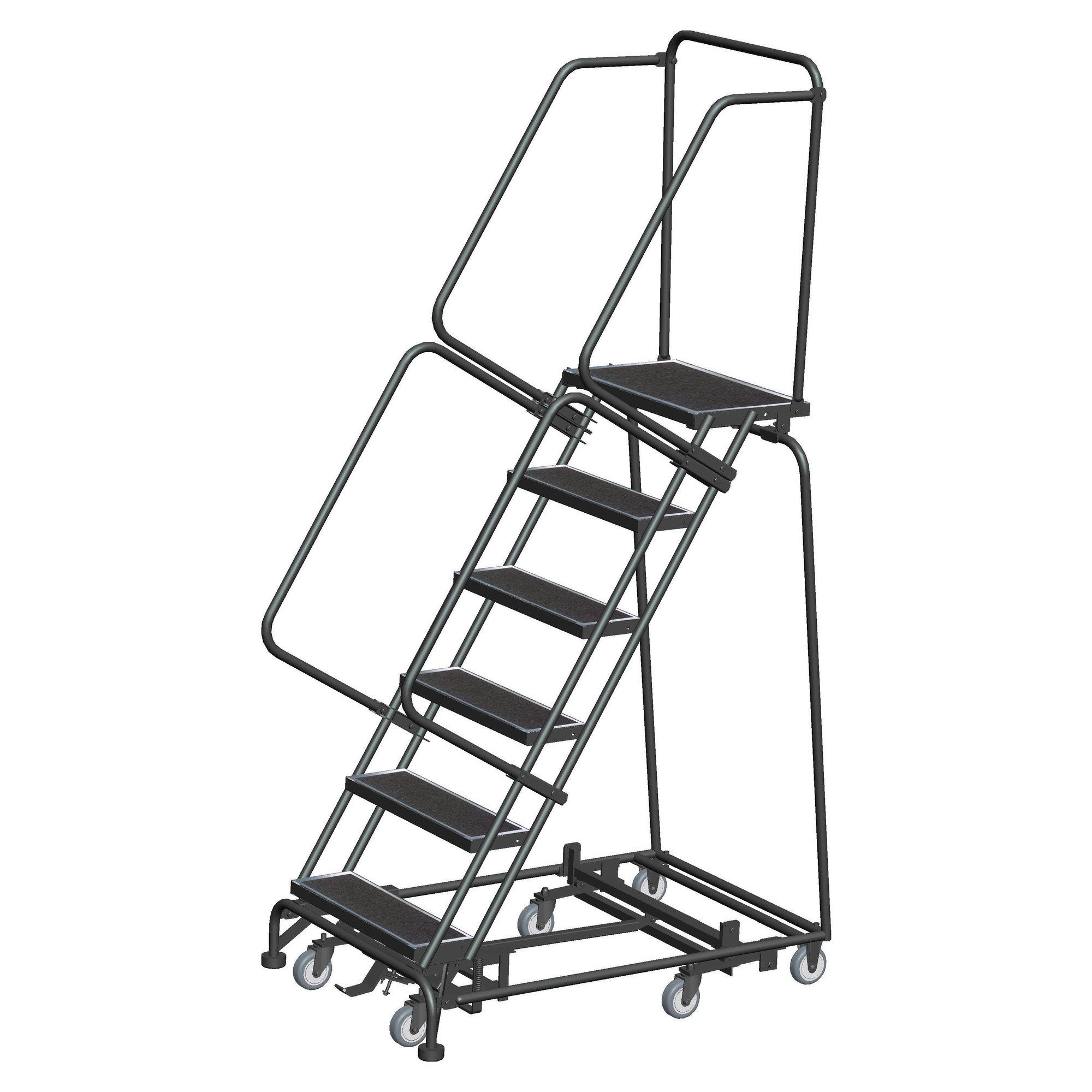 Ballymore, Rolling Ladder, Overall Height 93 in, Steps 6, Material ...