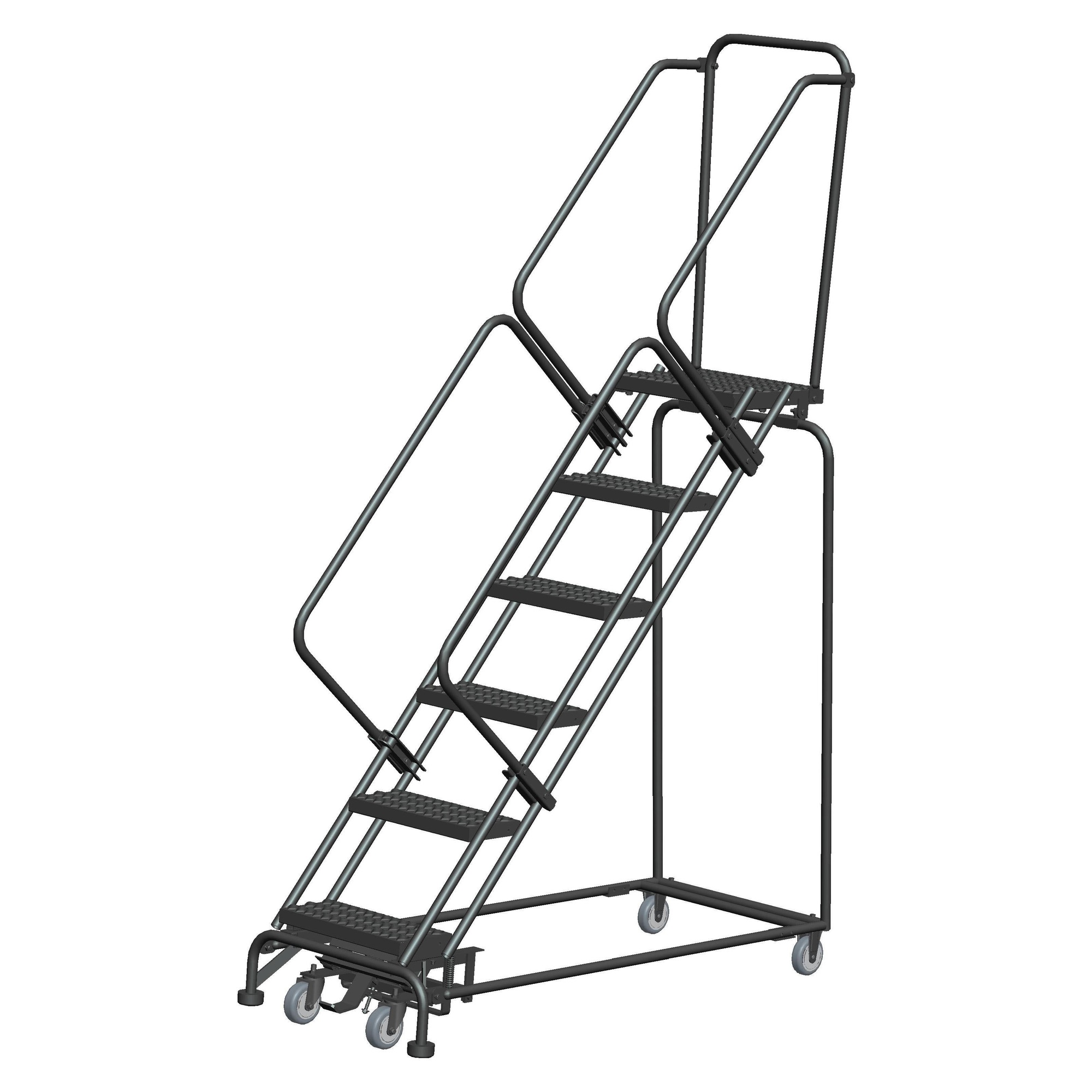 Ballymore, Rolling Ladder, Overall Height 93 in, Steps 6, Material ...