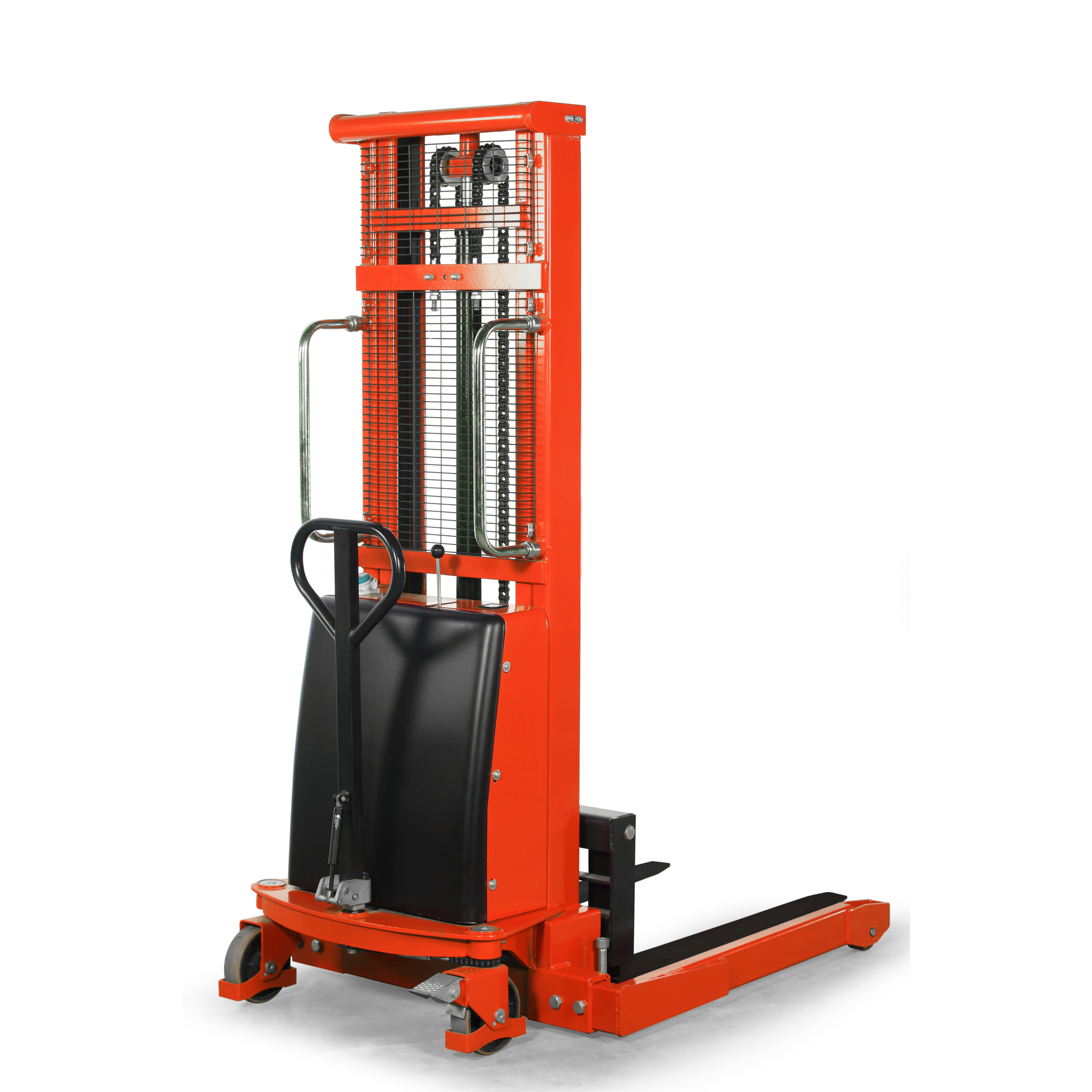 Ballymore, Semi Electric Pallet Stacker, Capacity 2200 lb, Raised Height 138 in, Lowered Height 2.13 in, Model# BALLYPAL 22AG138