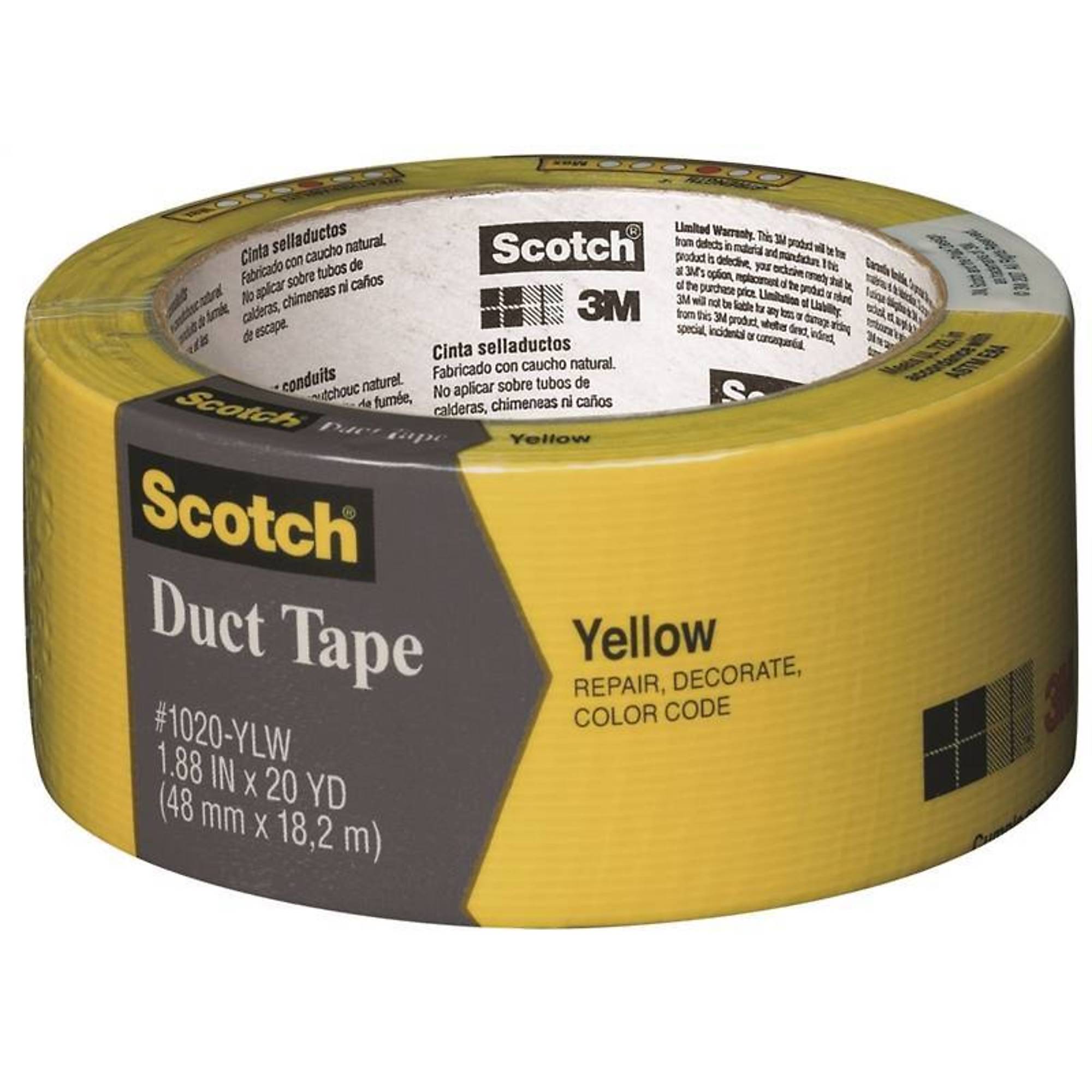 3M Scotch White Duct Tape, 1.88 x 20 yds