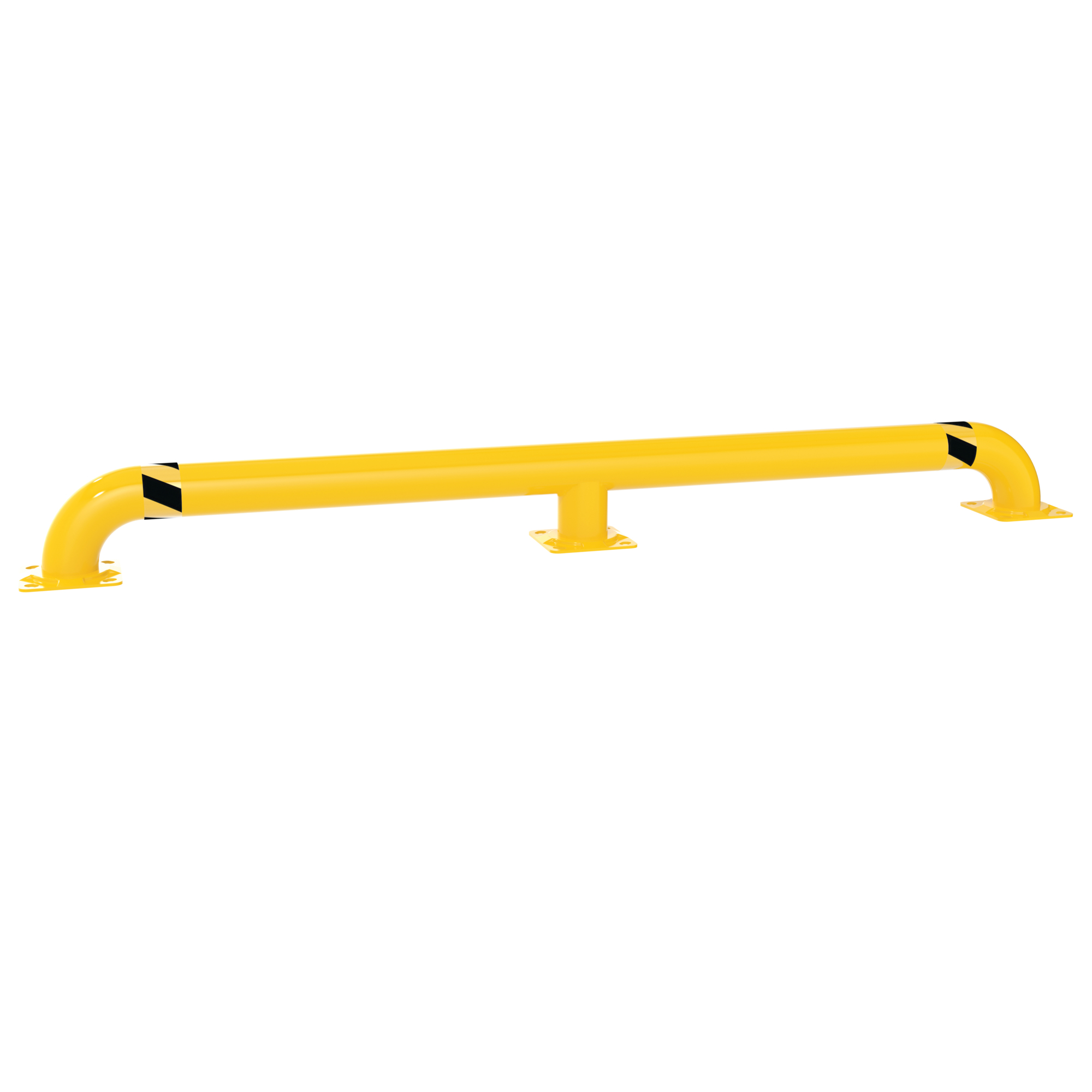 Vestil Steel Low-Profile Rack Guard Bollard — 92in. Length, Yellow, Model# LPRO-92-9-4