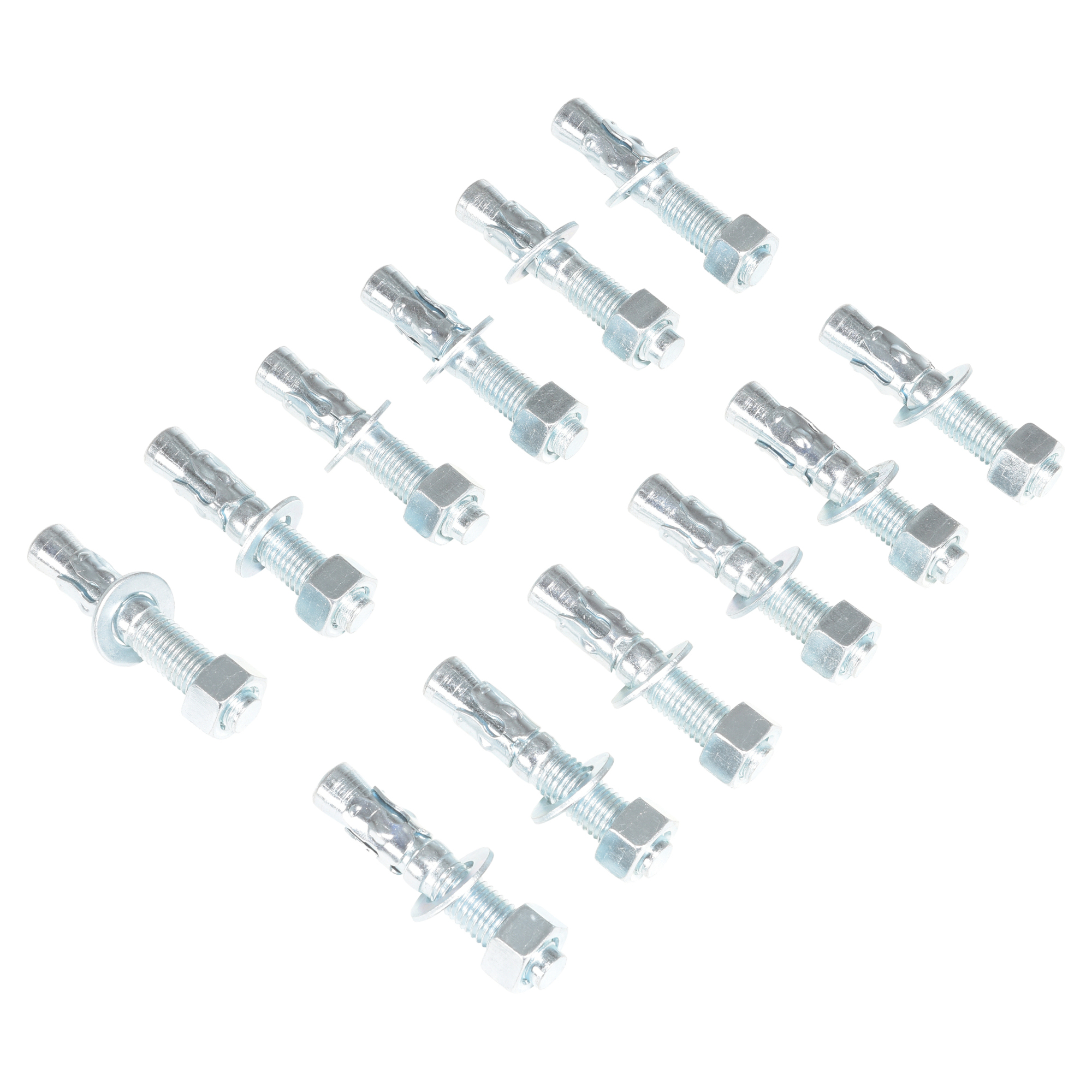 Vestil Steel Concrete Anchor Bolts - 0.75in. x 4in., Zinc-Plated, 12 Pk., Model# AS-344-12PK