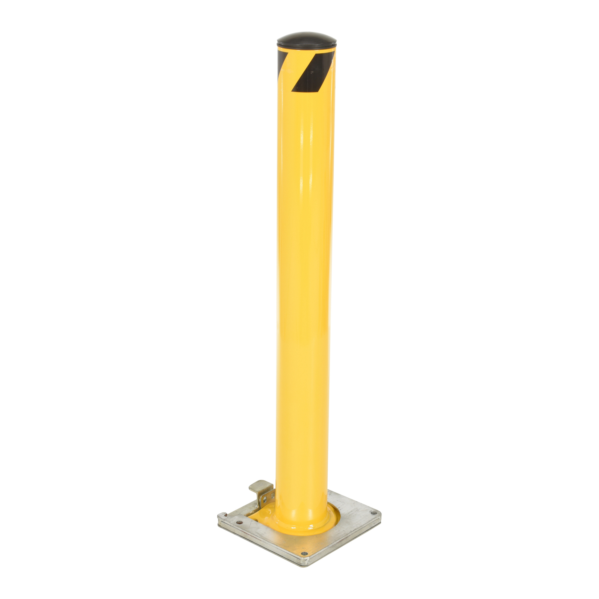 Vestil Surface-Mounted Steel Bollard - 42in. x 5.5in., Powder-Coated Yellow, Model# BOL-RF-42-5.5