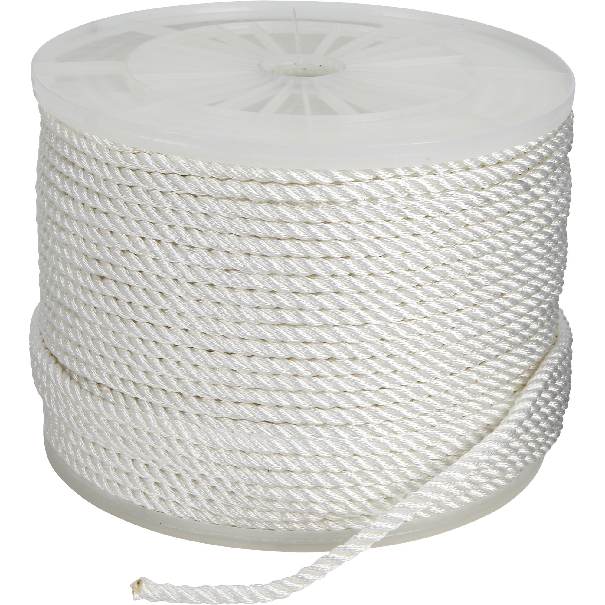Ben-Mor Twisted Nylon Rope - 3 Strands - White - 50-ft x 1/2-in