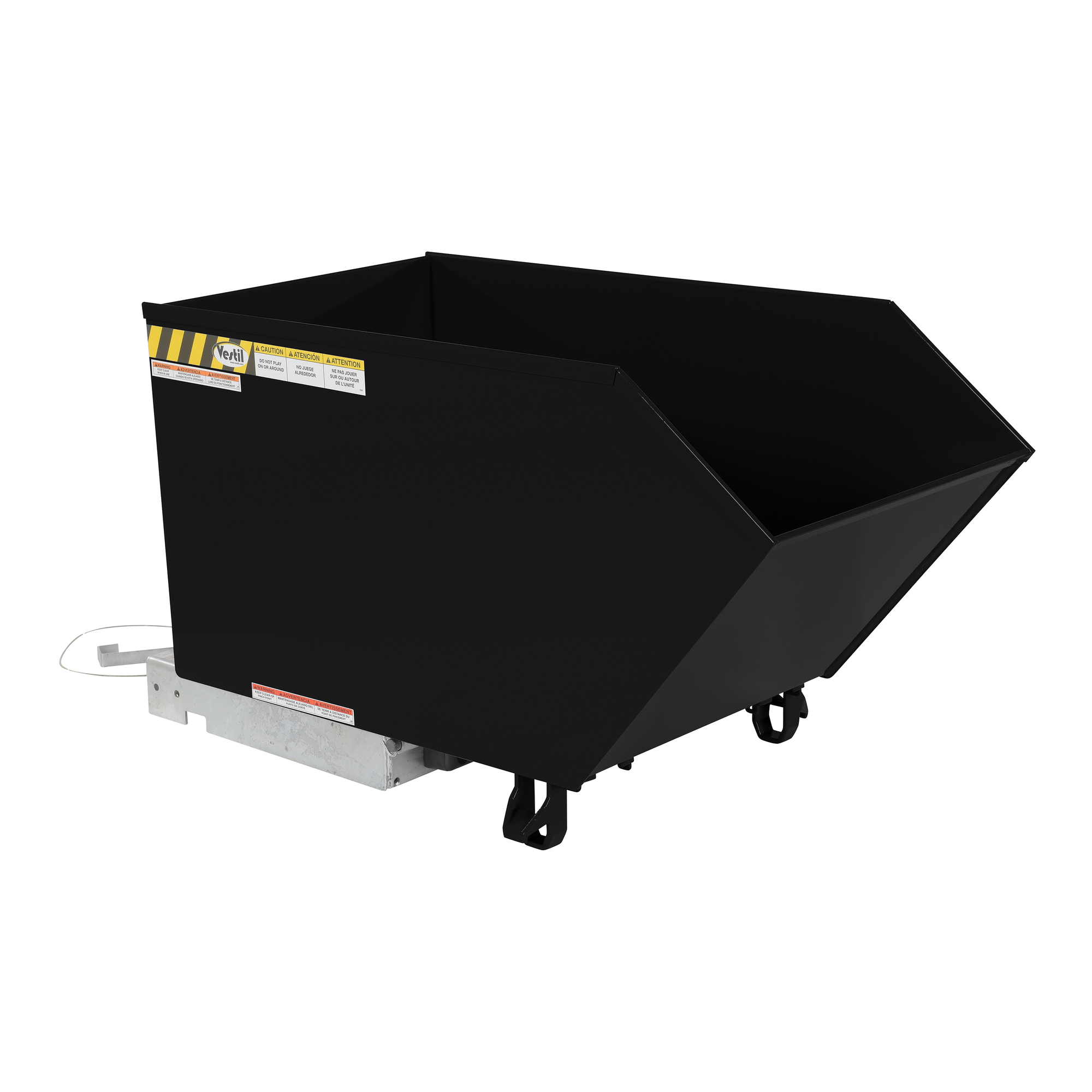 Vestil Low Profile Hopper, Capacity 6000 lb, Volume 0.5 yd³, Color ...