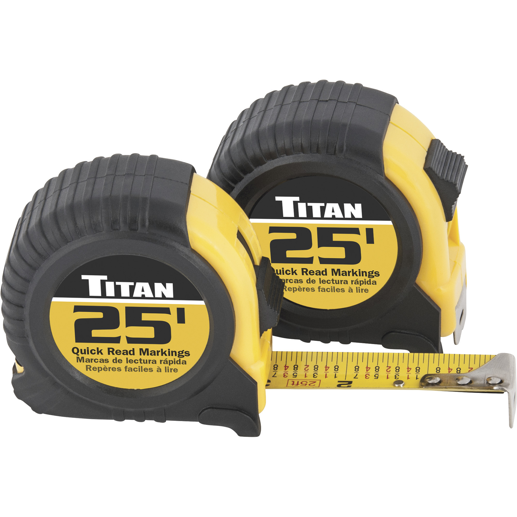 Titan 25-Ft. Tape Measure Twin Pack